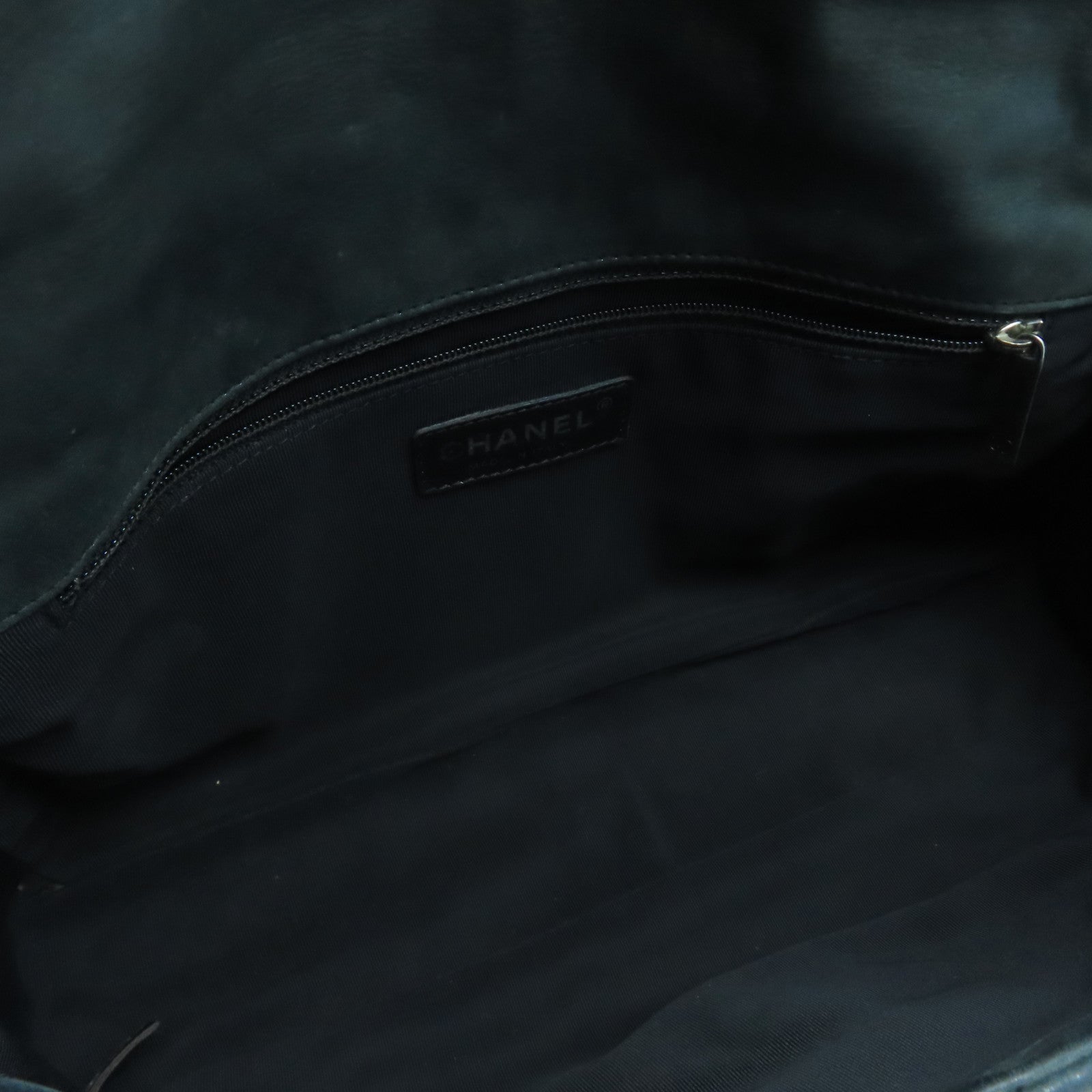 CHANEL 【激減優惠】牛皮皮革Chain Shoulder銀扣肩背袋黑色