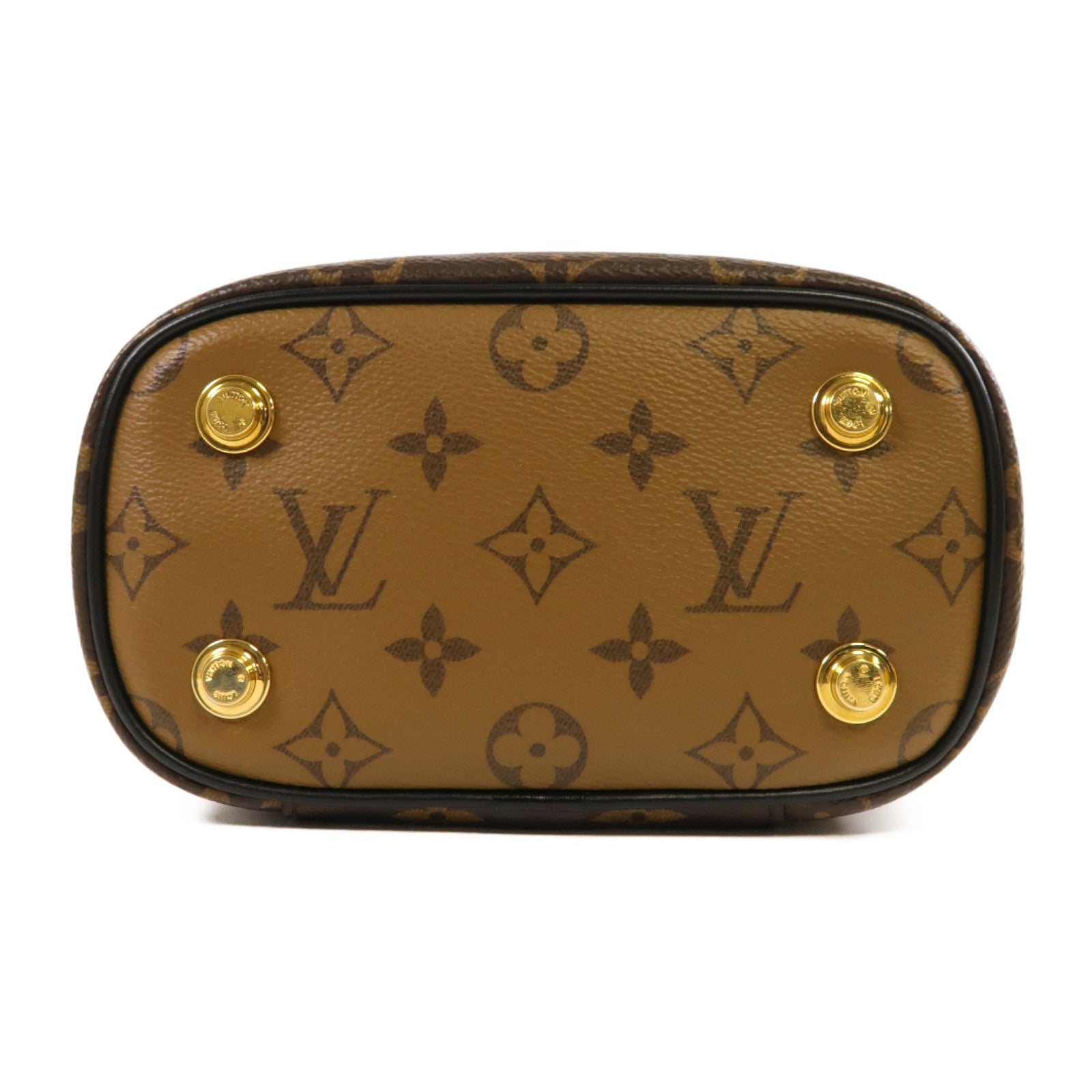 LOUIS VUITTON Monogram Vanity PM金扣手挽肩背兩用袋啡色