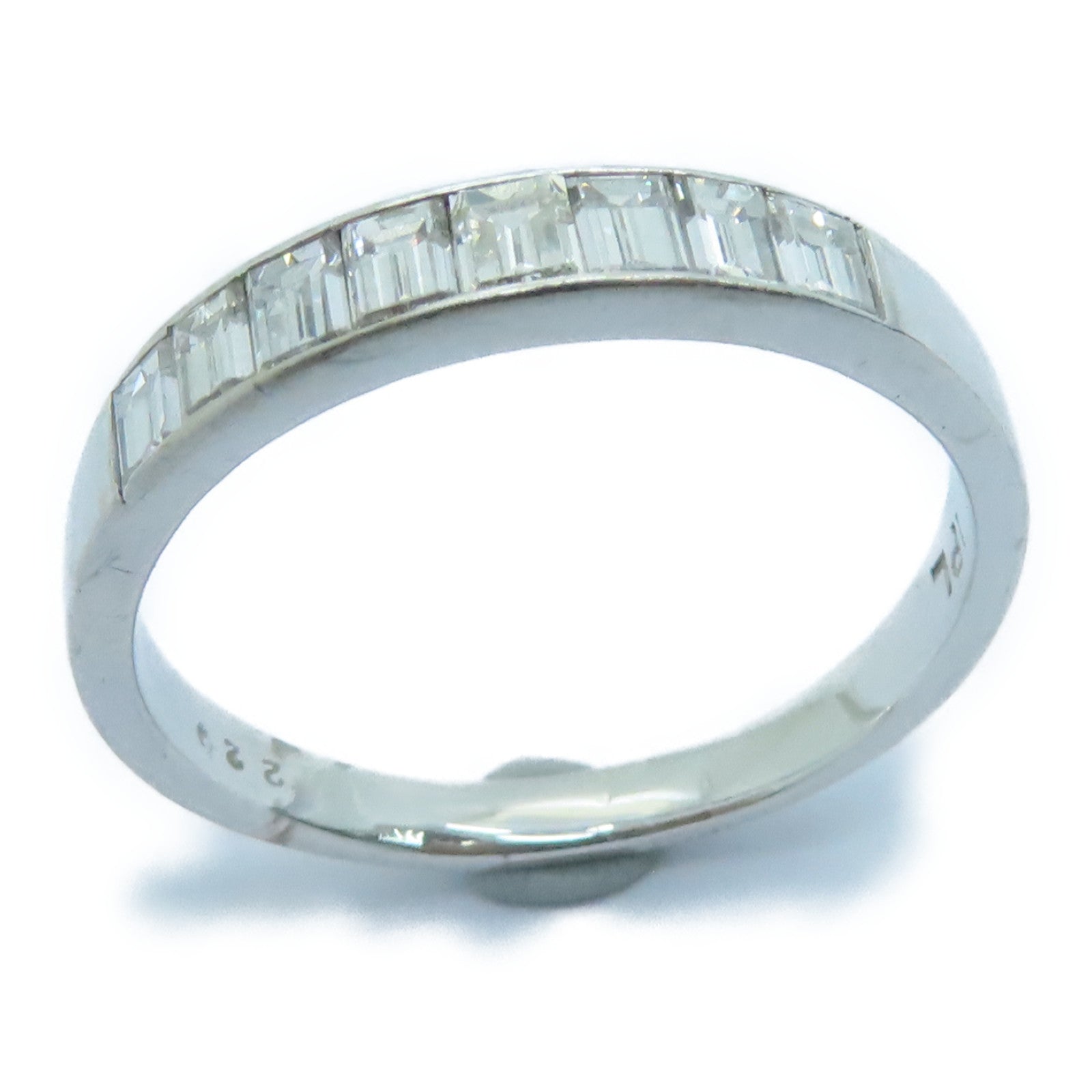 JEWELRY 18K白金Diamond Ring钻石戒指US#7.5银色