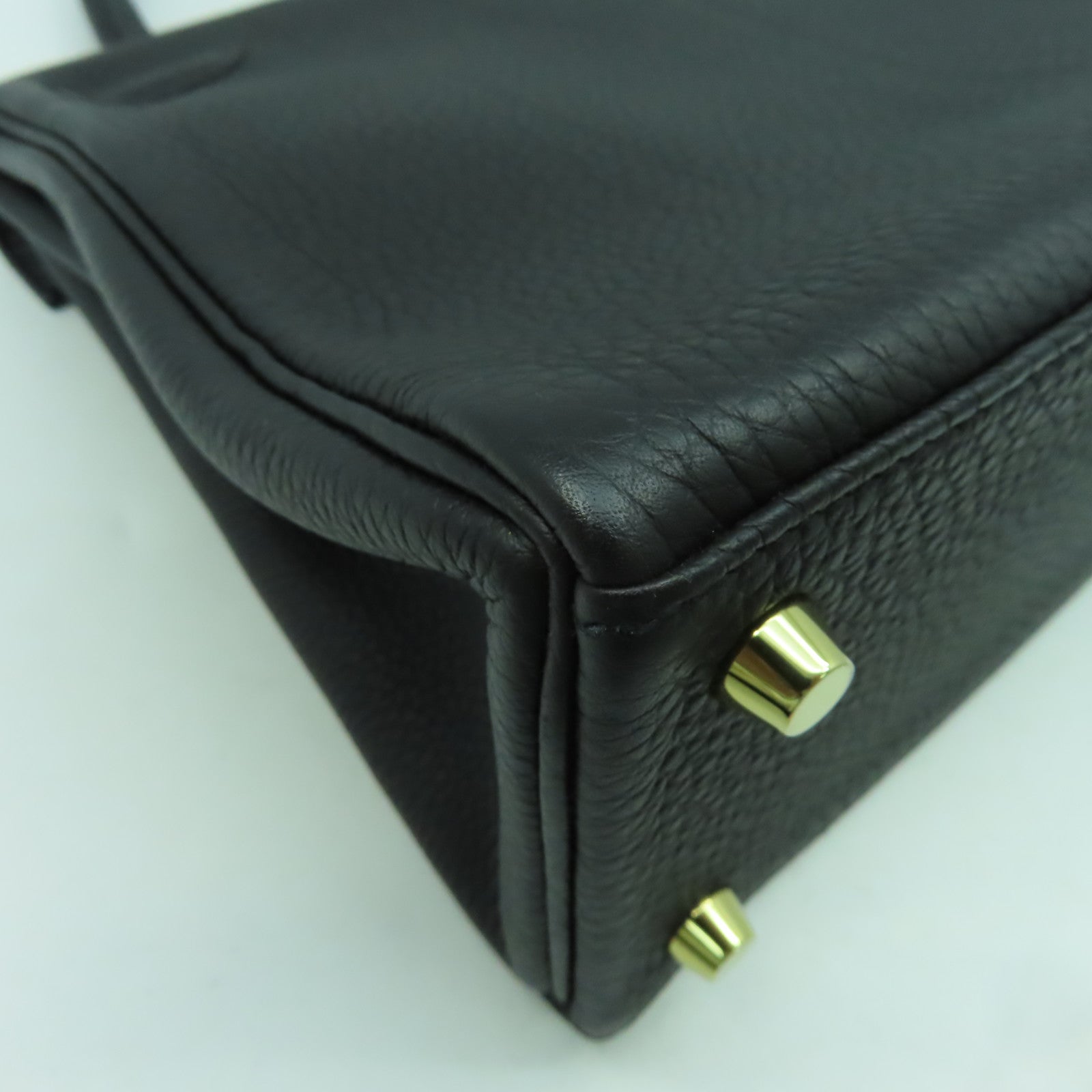 HERMES Togo皮革Kelly 25金扣手挽肩背兩用袋Noir黑色