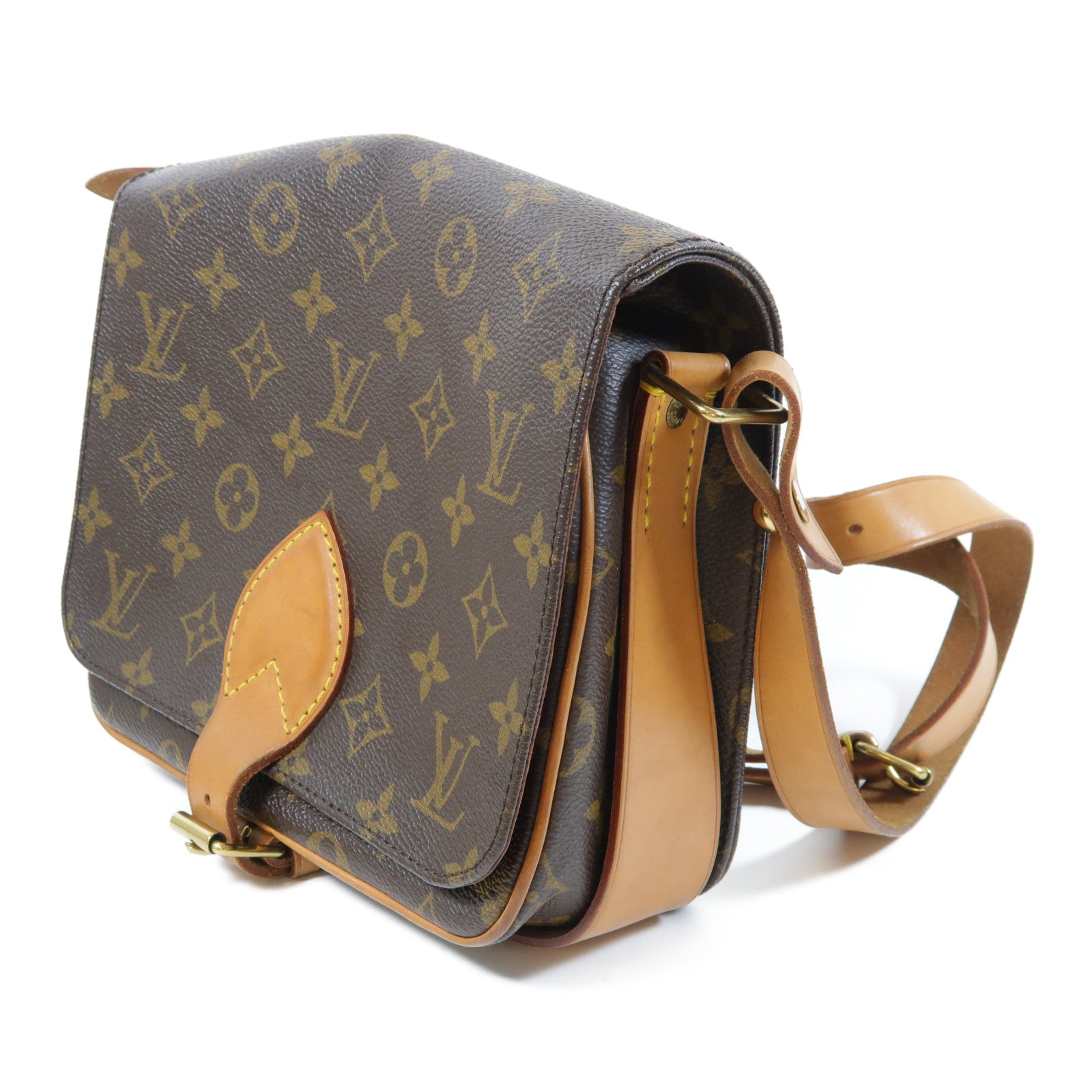 LOUIS VUITTON Monogram Cartouchiere金扣肩背袋啡色