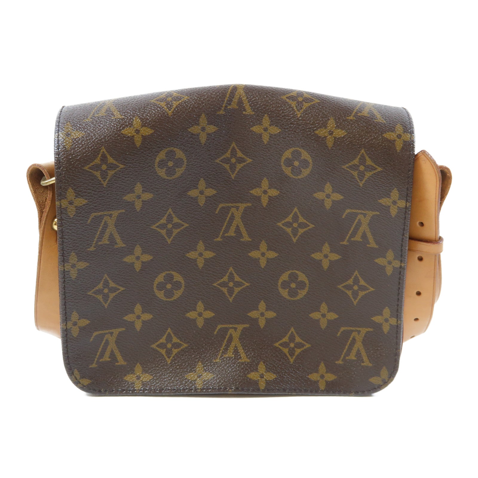 LOUIS VUITTON Monogram Cartouchiere金扣肩背袋啡色