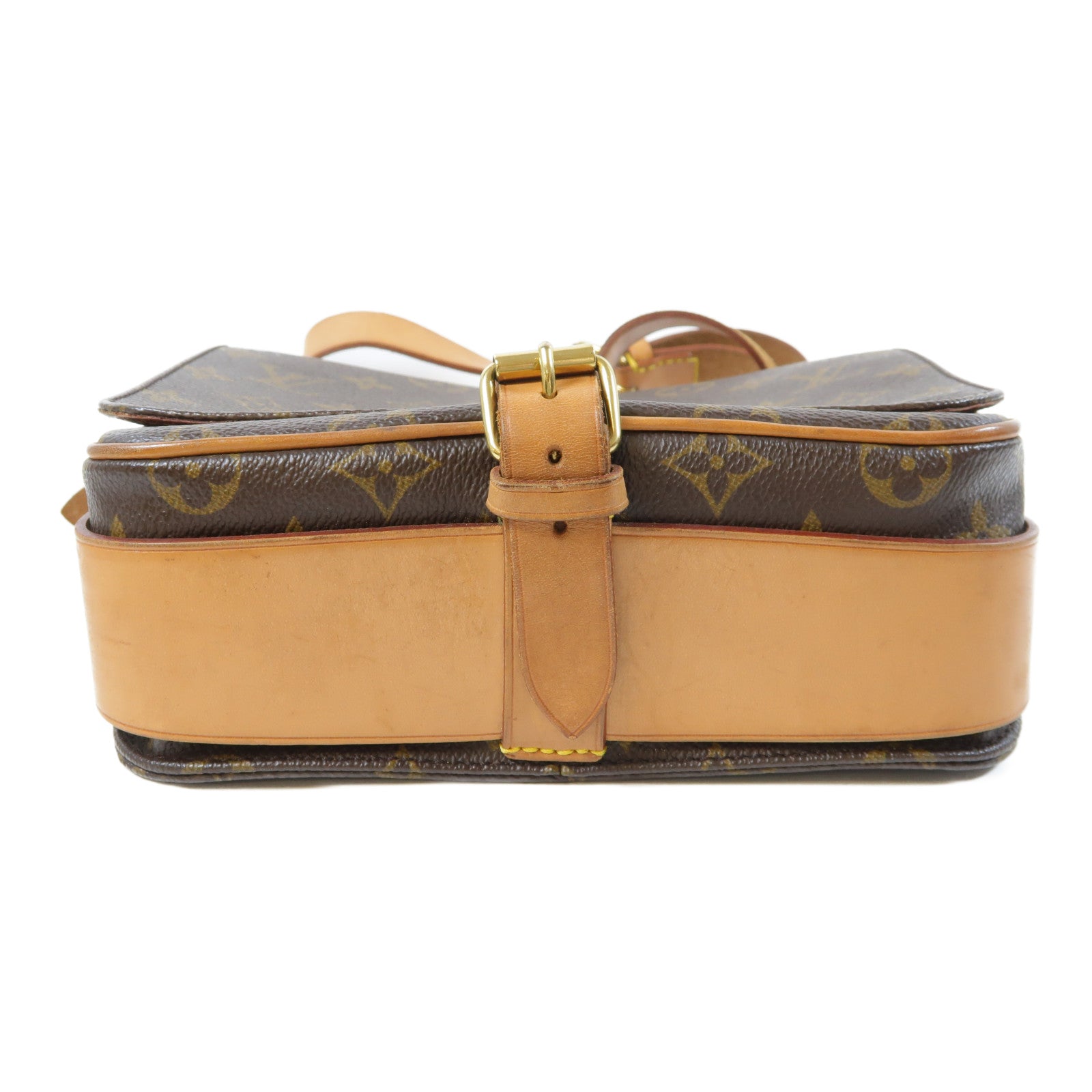 LOUIS VUITTON Monogram Cartouchiere金扣肩背袋啡色