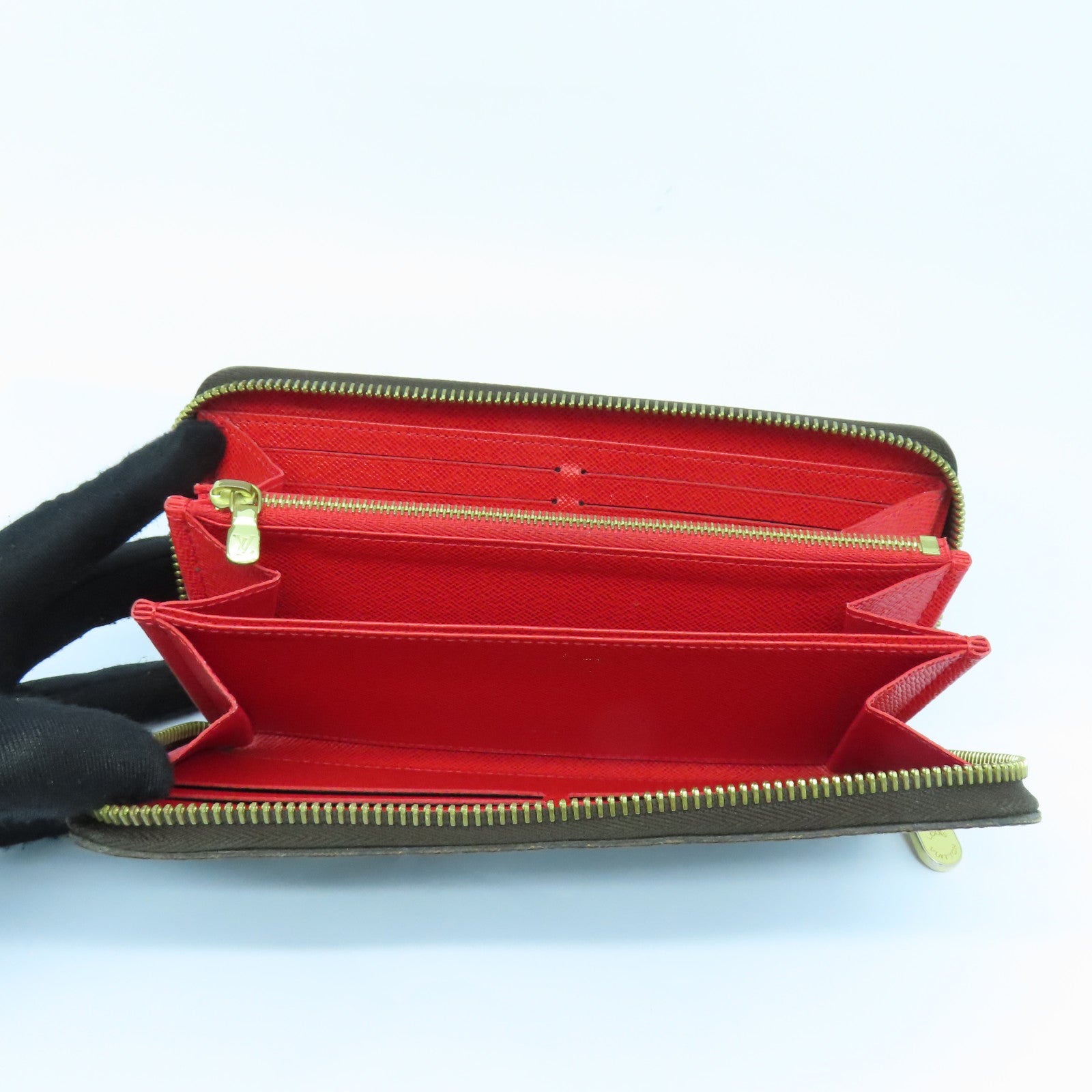 LOUIS VUITTON Monogram Zipped Long Wallet金扣长钱包啡色