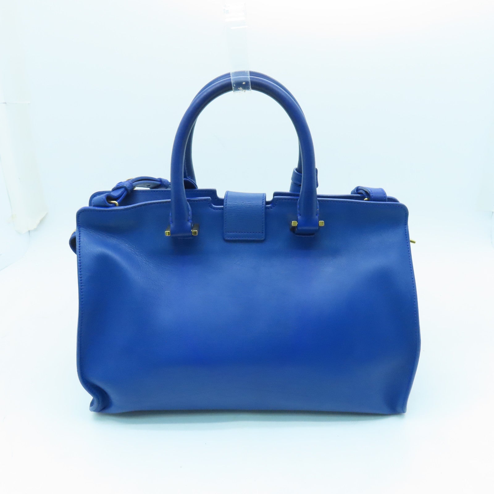 SAINT LAURENT 【激減優惠】牛皮皮革2 Way Shoulder Bag金扣手挽肩背兩用袋藍色