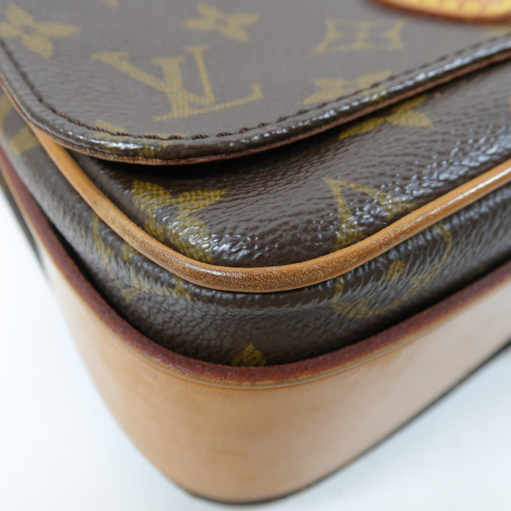 LOUIS VUITTON Monogram Cartouchiere金扣肩背袋啡色