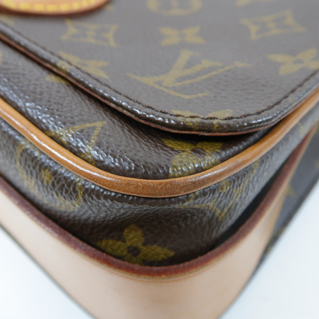 LOUIS VUITTON Monogram Cartouchiere金扣肩背袋啡色