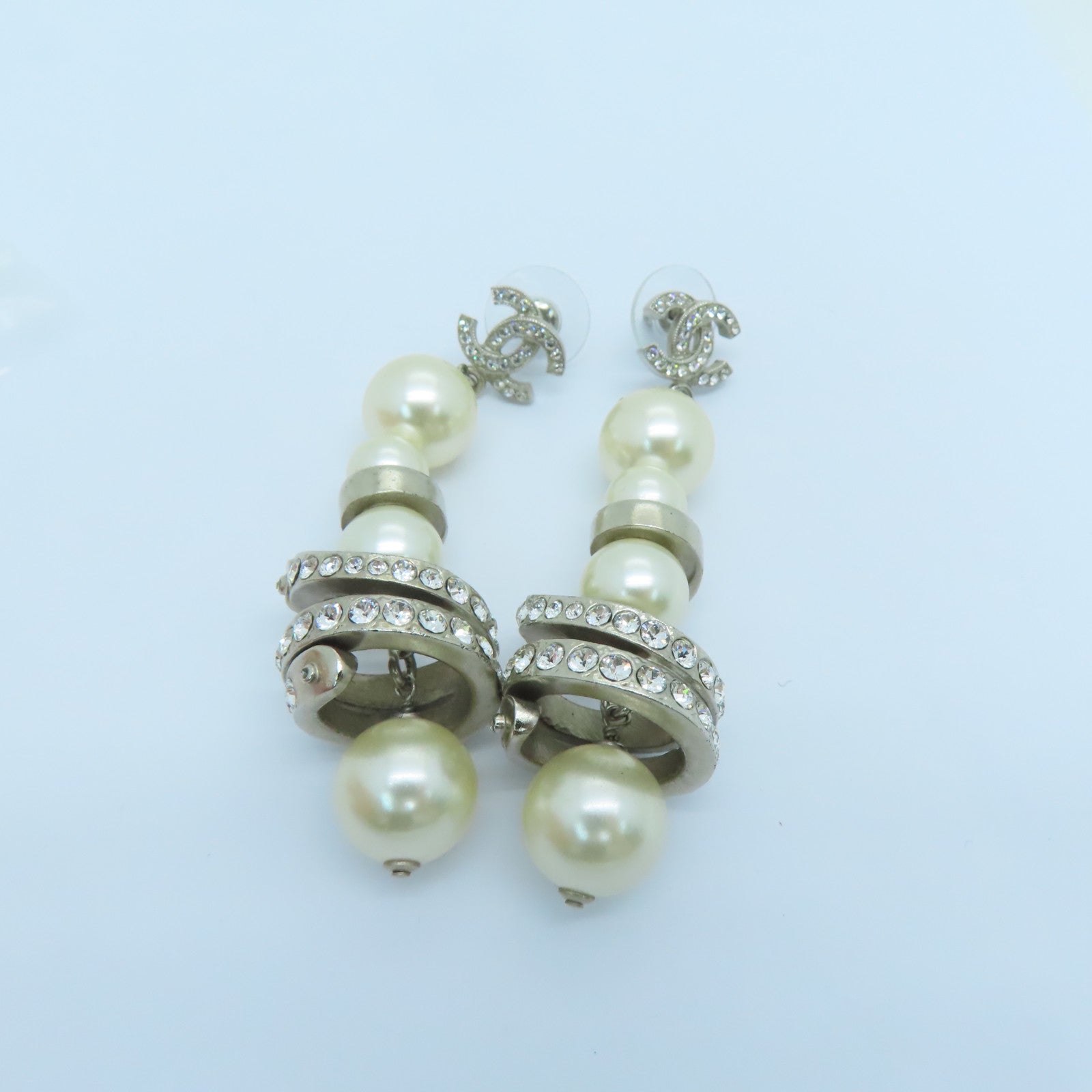 CHANEL PVC Earring耳环白色金色