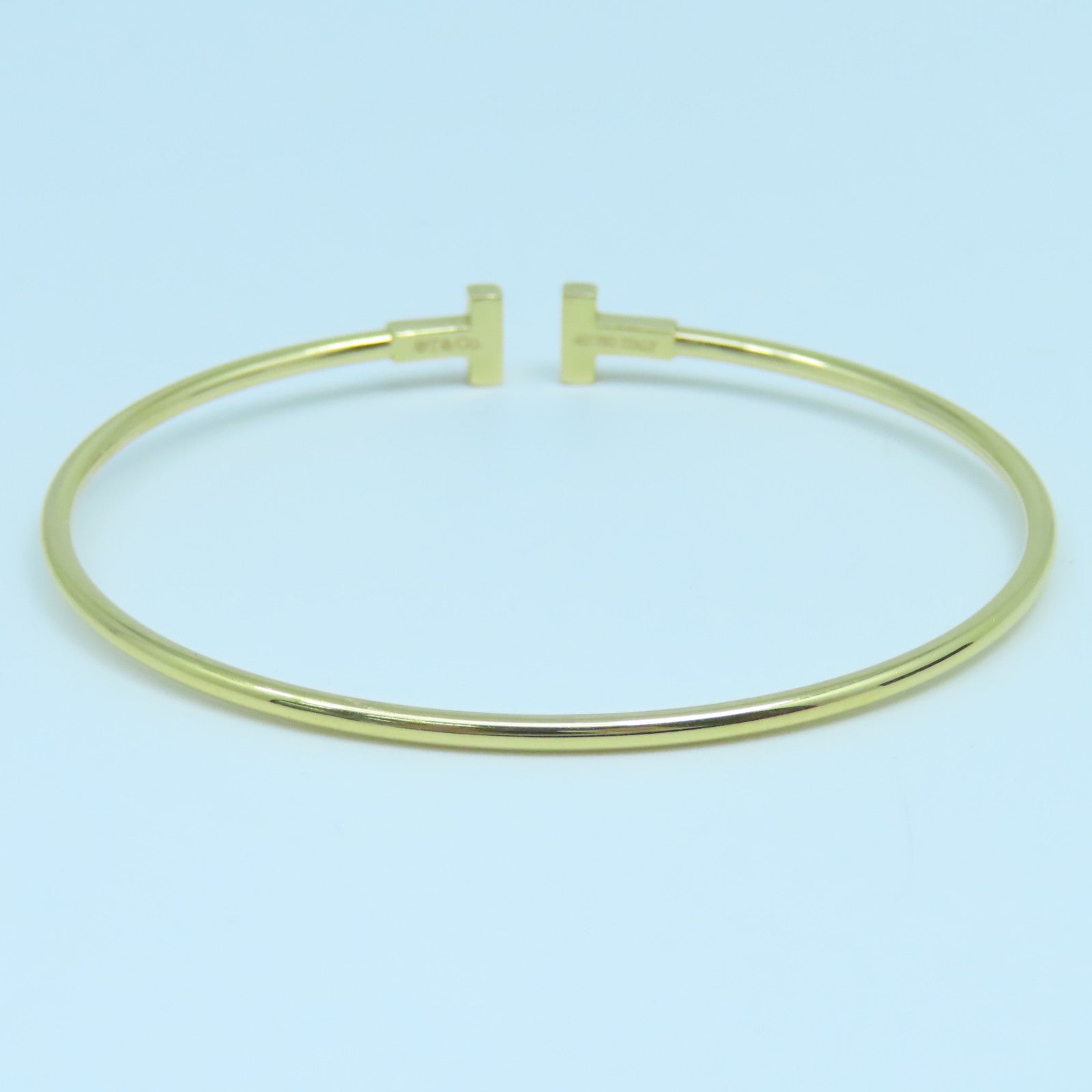 TIFFANY&amp;CO 18K Rose Gold T Wire Bracelet