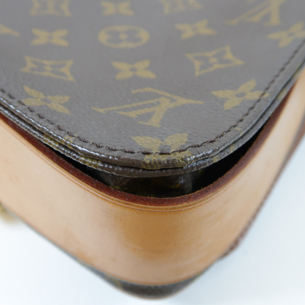 LOUIS VUITTON Monogram Cartouchiere金扣肩背袋啡色