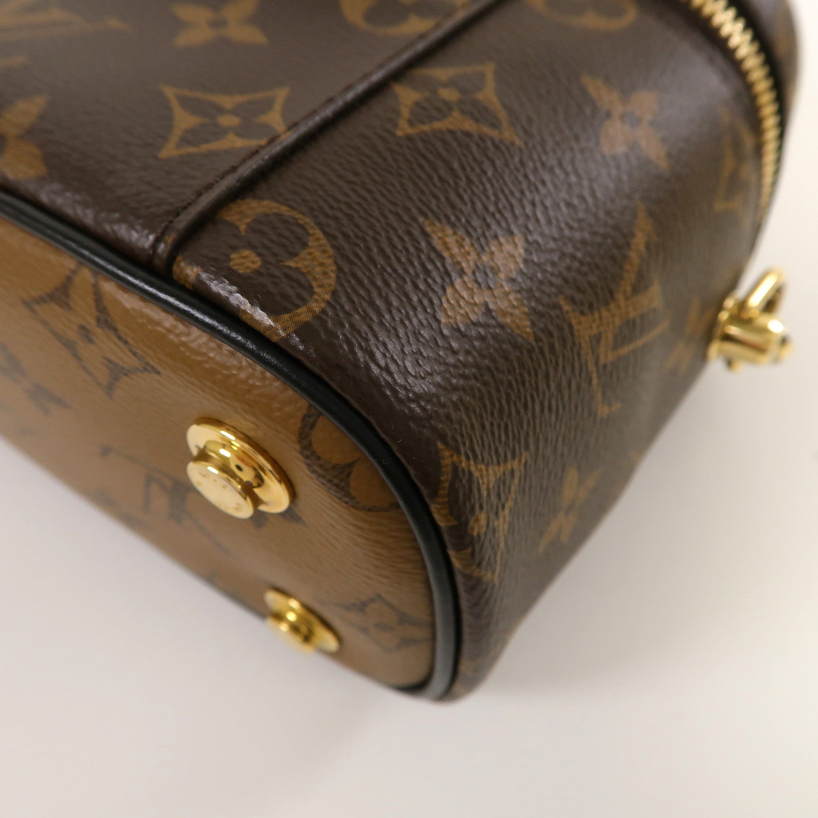LOUIS VUITTON Monogram Vanity PM金扣手挽肩背兩用袋啡色