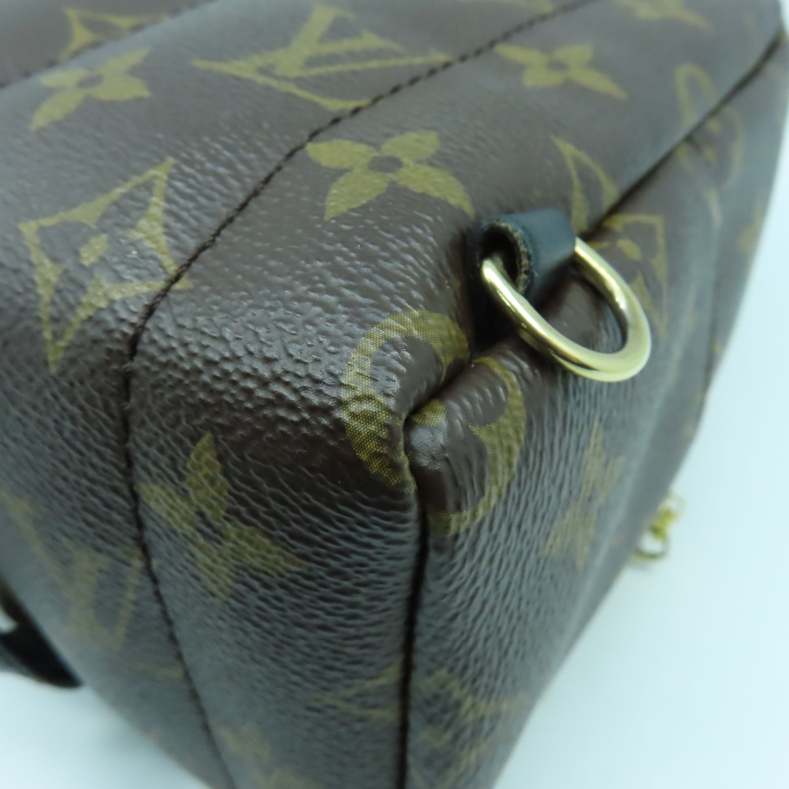 LOUIS VUITTON Monogram Palm Spring Mini金扣背包啡色