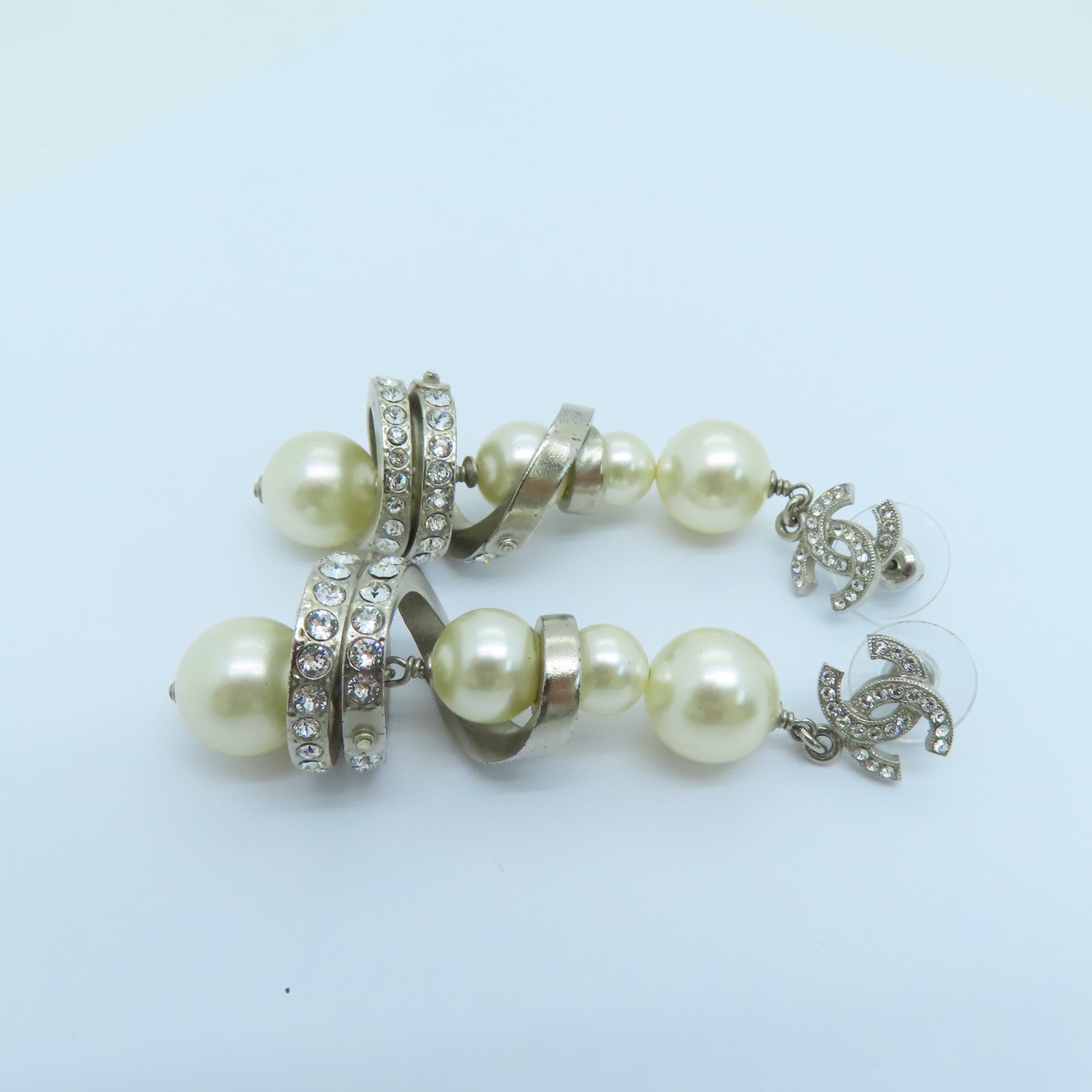CHANEL PVC Earring耳环白色金色