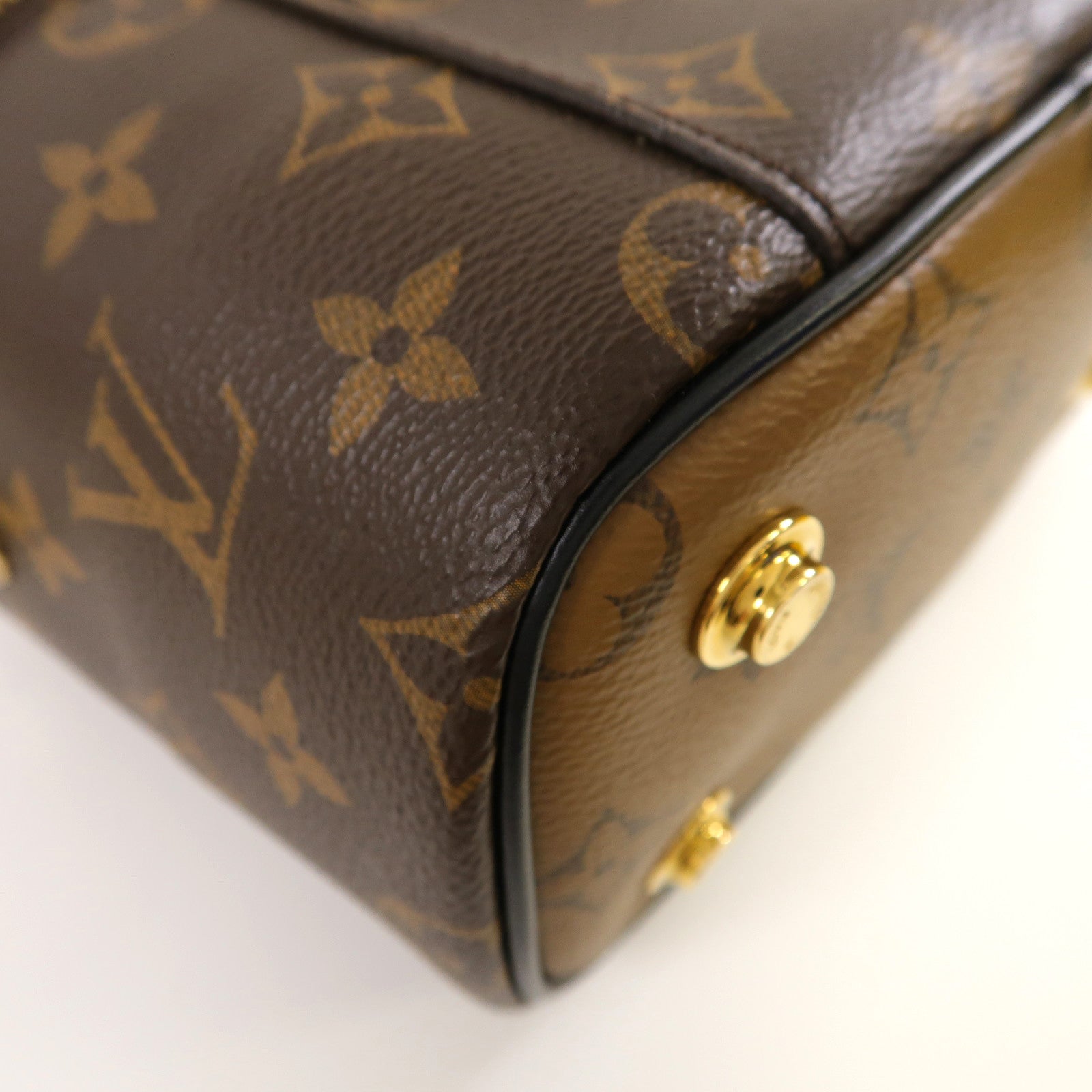 LOUIS VUITTON Monogram Vanity PM金扣手挽肩背兩用袋啡色