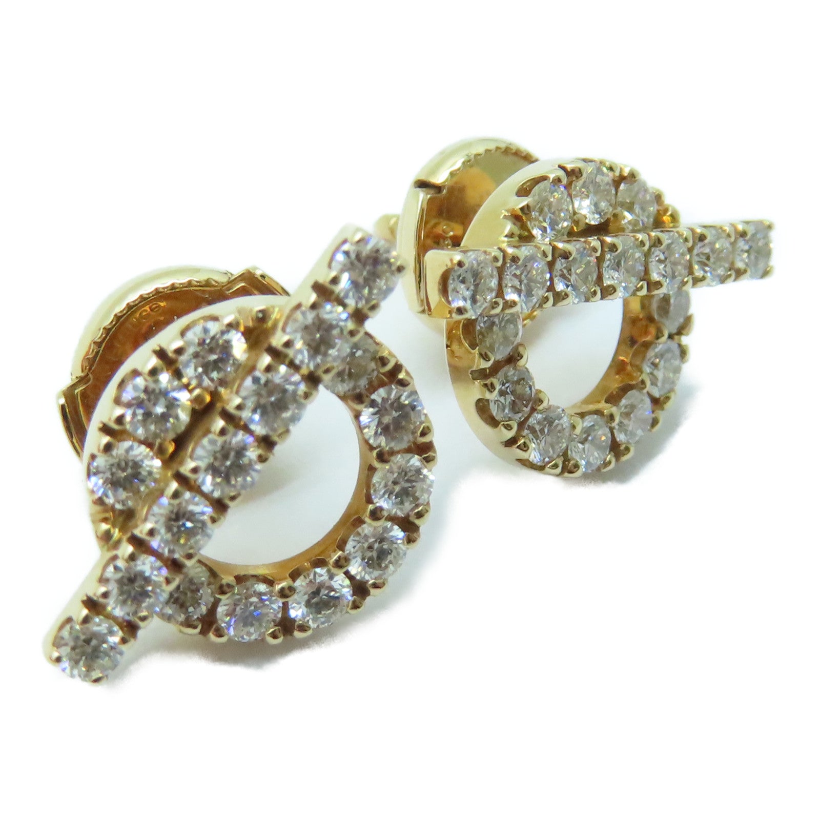 HERMES 18K玫瑰金Finesse Earrings 0.92ct钻石耳环