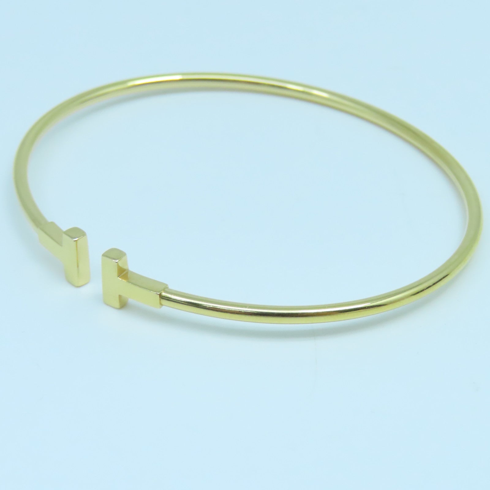 TIFFANY&amp;CO 18K Rose Gold T Wire Bracelet