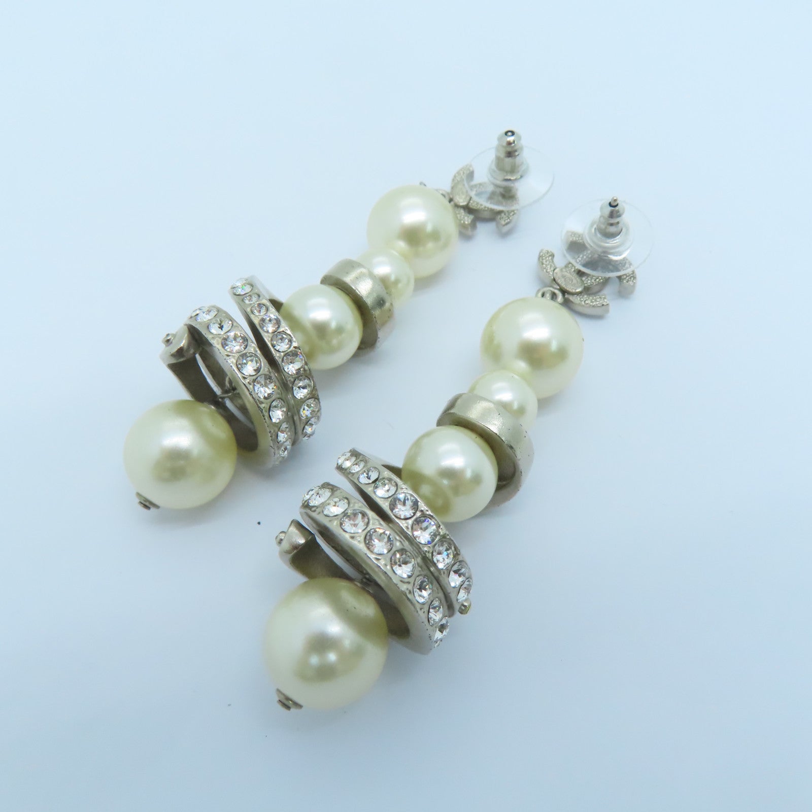 CHANEL PVC Earring耳环白色金色