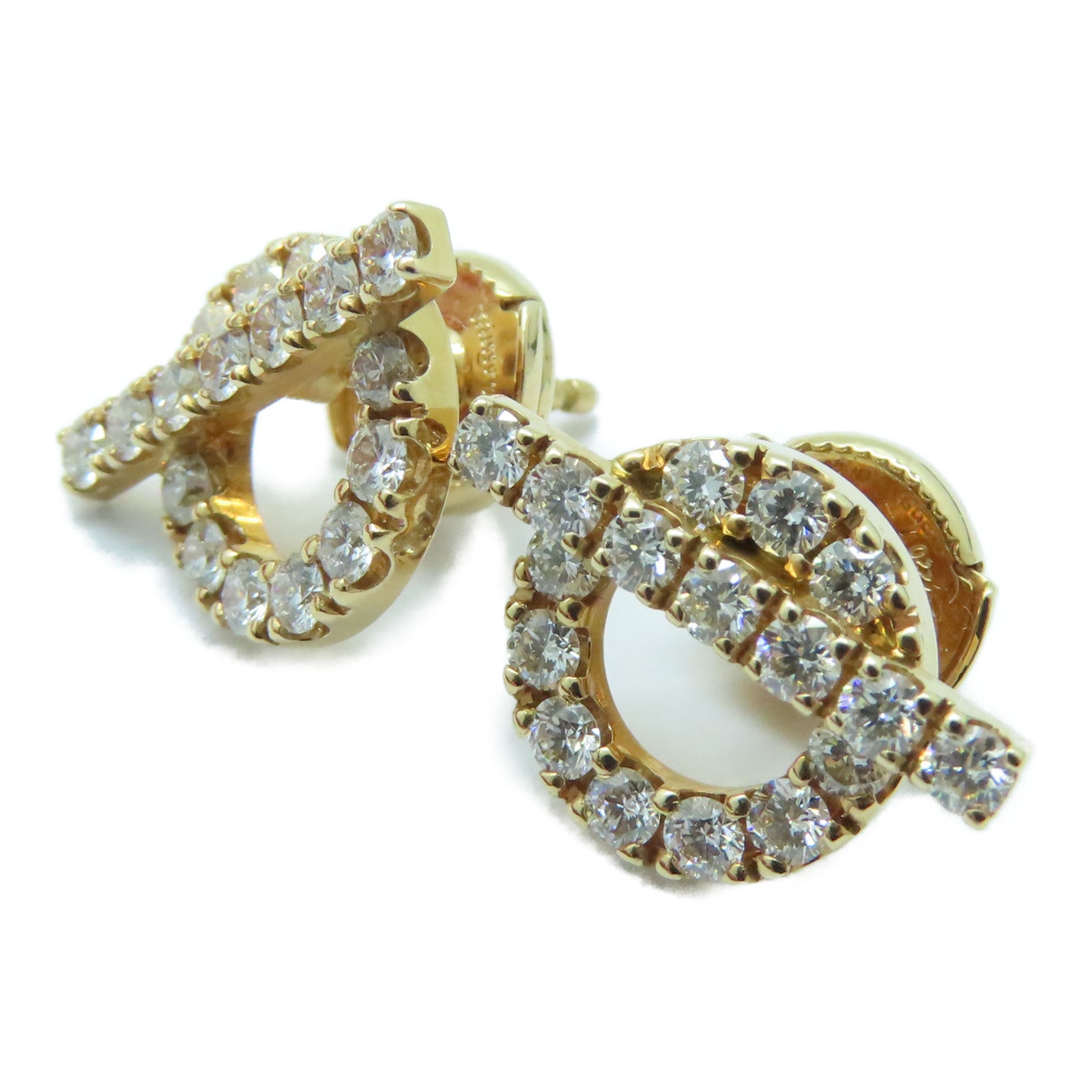 HERMES 18K玫瑰金Finesse Earrings 0.92ct钻石耳环