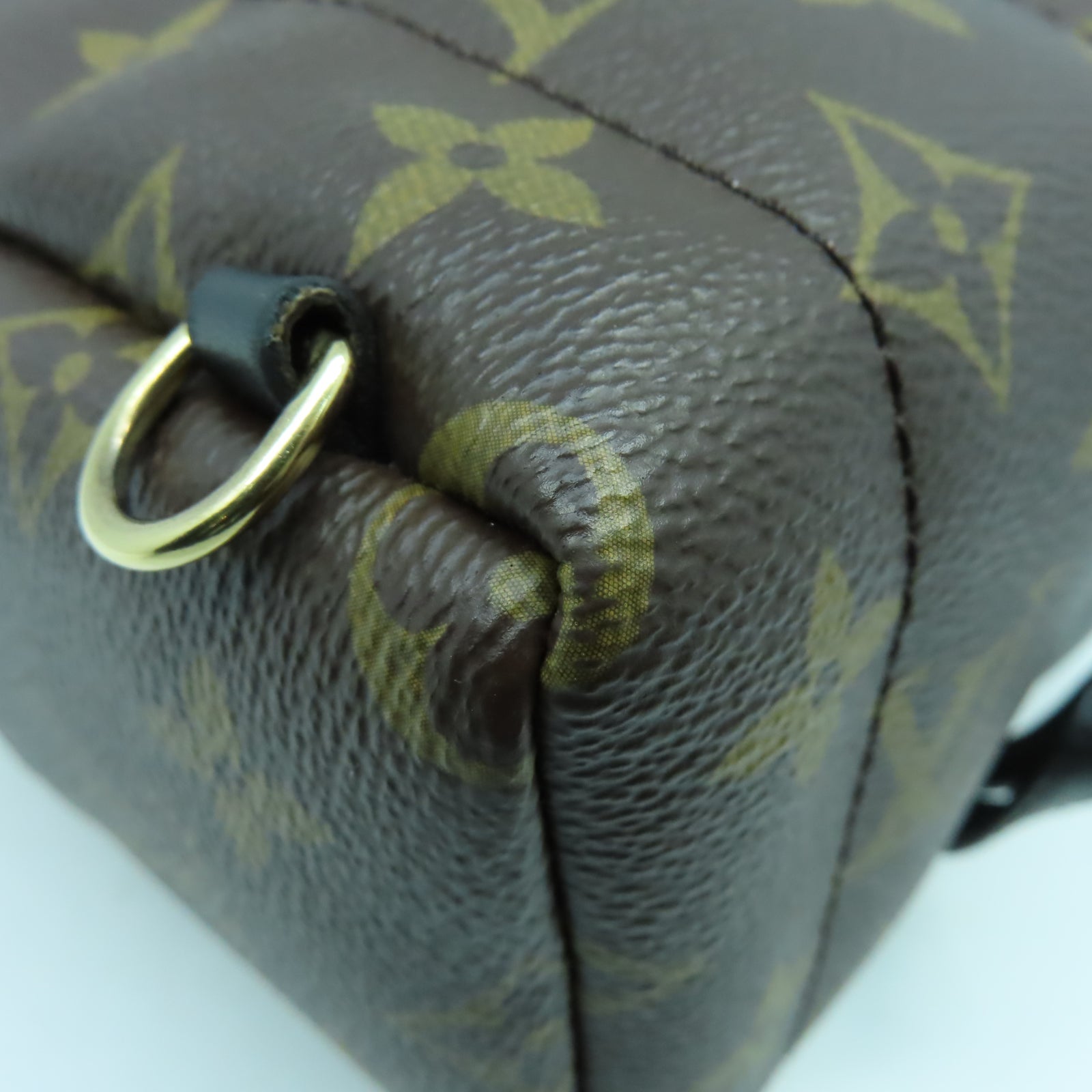 LOUIS VUITTON Monogram Palm Spring Mini金扣背包啡色