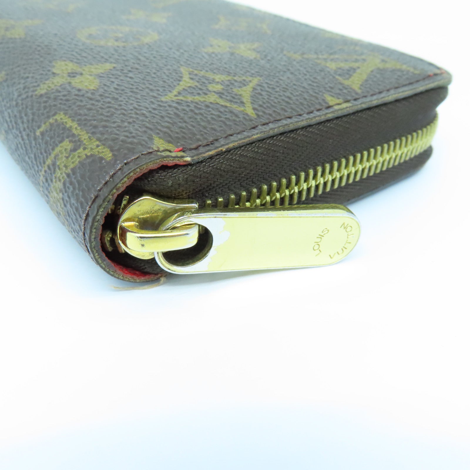 LOUIS VUITTON Monogram Zipped Long Wallet金扣长钱包啡色