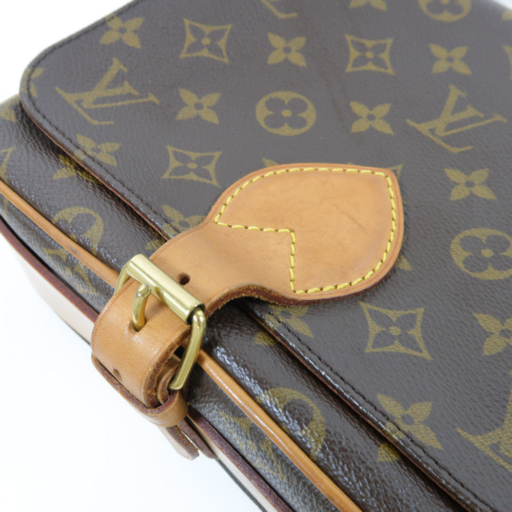 LOUIS VUITTON Monogram Cartouchiere金扣肩背袋啡色