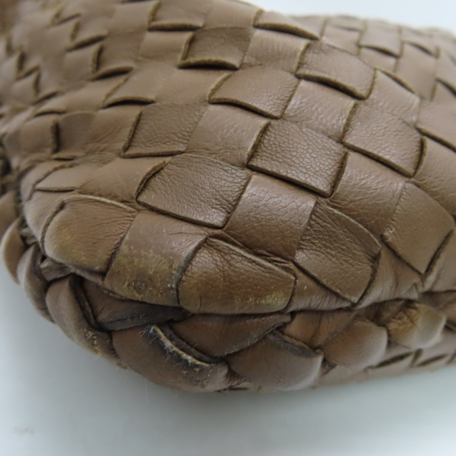 BOTTEGA VENETA 羊皮皮革Shoulder Bag銀扣肩背袋淺啡色