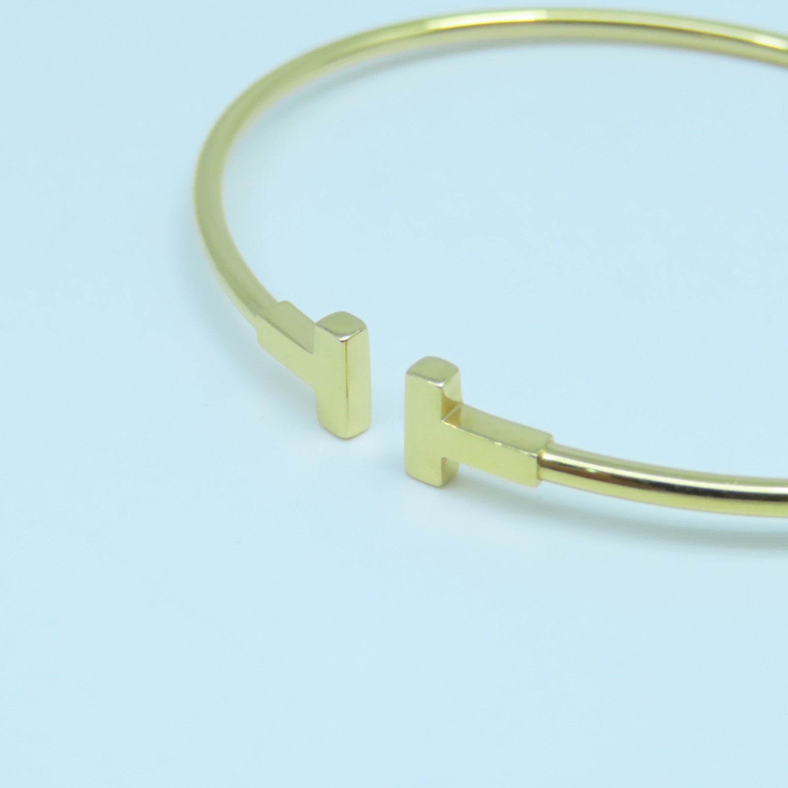 TIFFANY&amp;CO 18K Rose Gold T Wire Bracelet