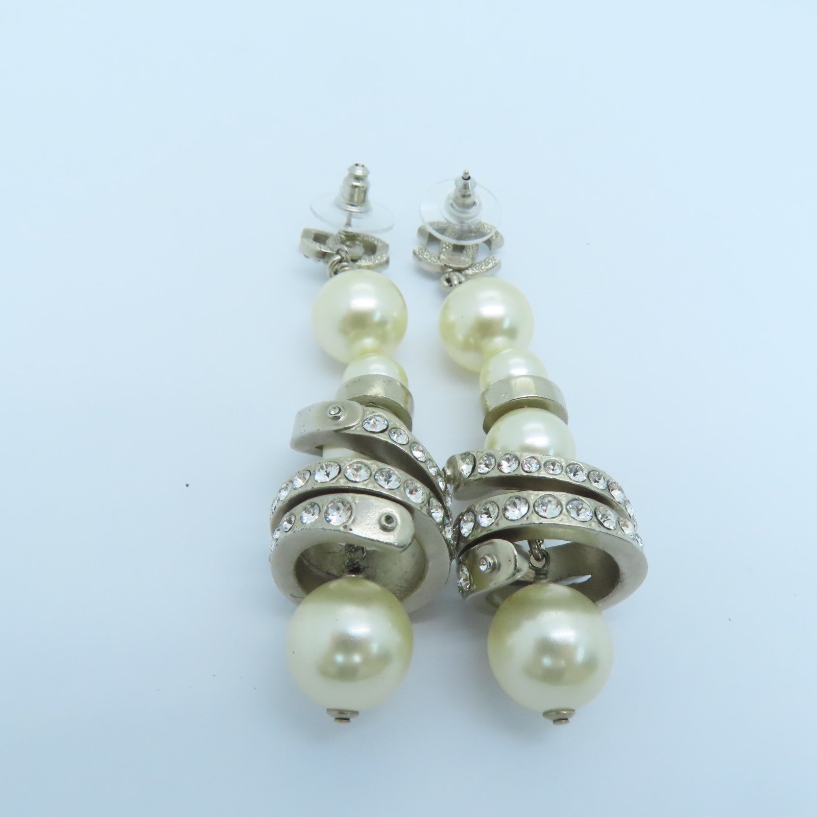 CHANEL PVC Earring耳环白色金色