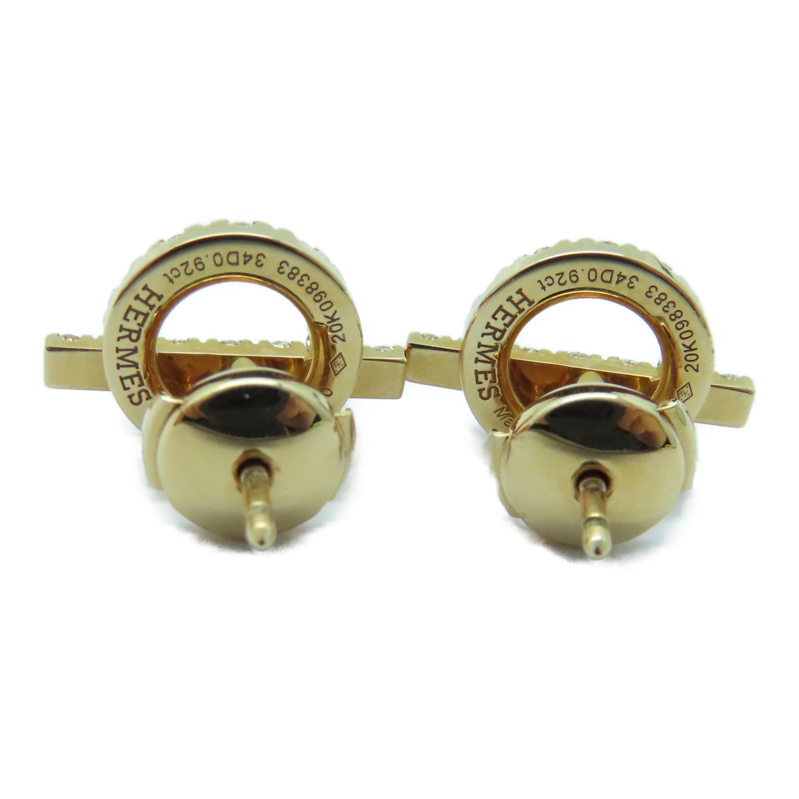 HERMES 18K玫瑰金Finesse Earrings 0.92ct钻石耳环