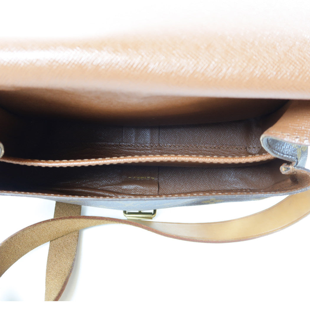 LOUIS VUITTON Monogram Cartouchiere金扣肩背袋啡色
