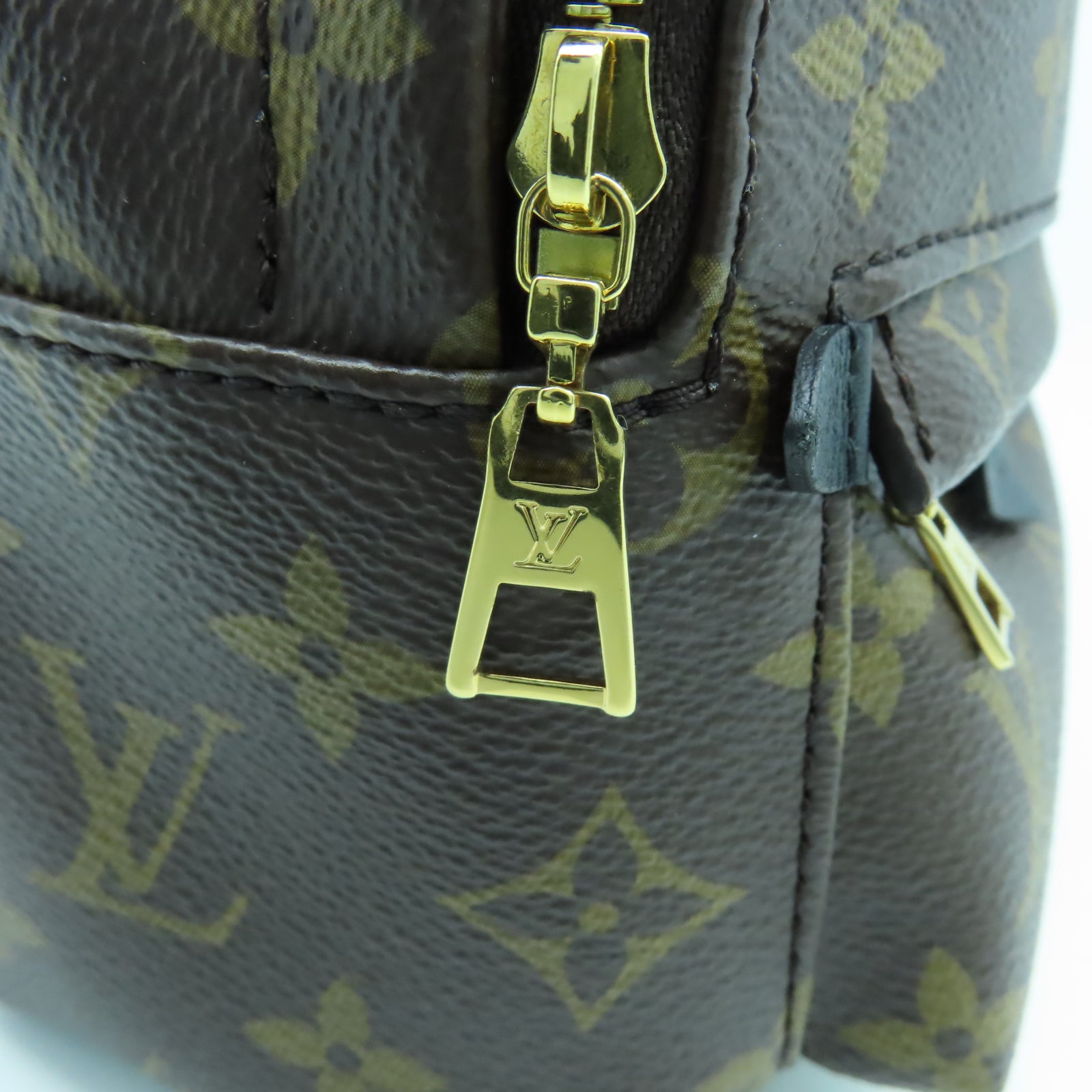 LOUIS VUITTON Monogram Palm Spring Mini金扣背包啡色
