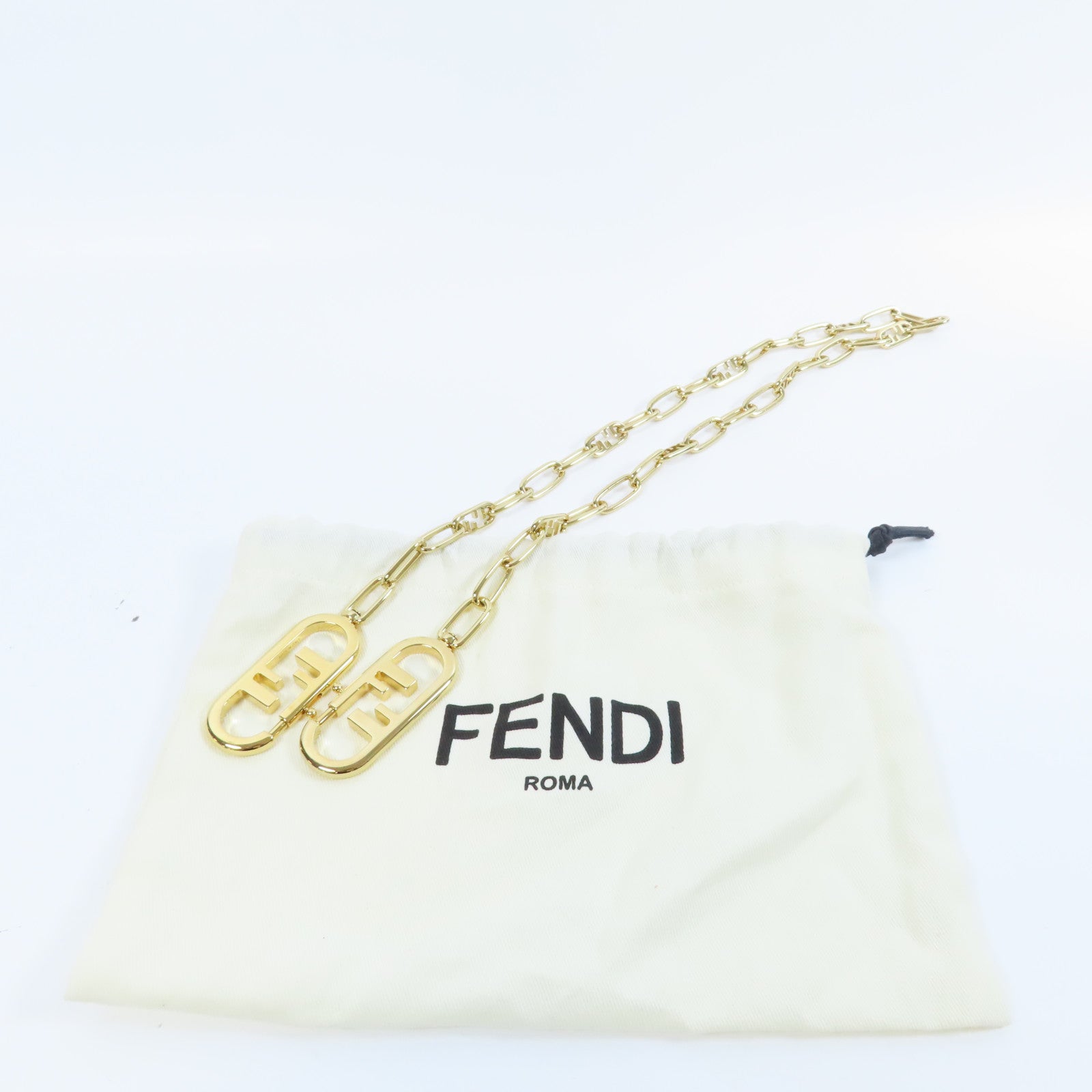 FENDI 金屬Shoulder Strap肩背帶金色