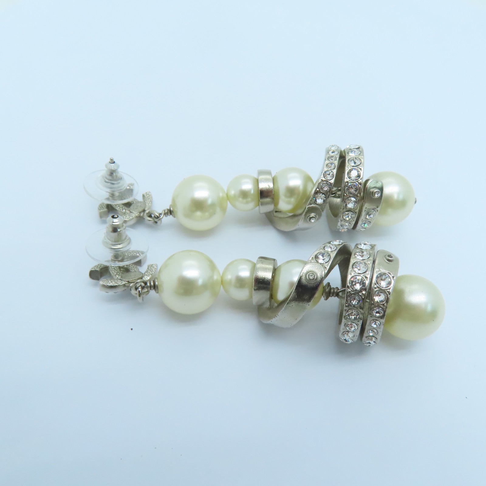 CHANEL PVC Earring耳环白色金色
