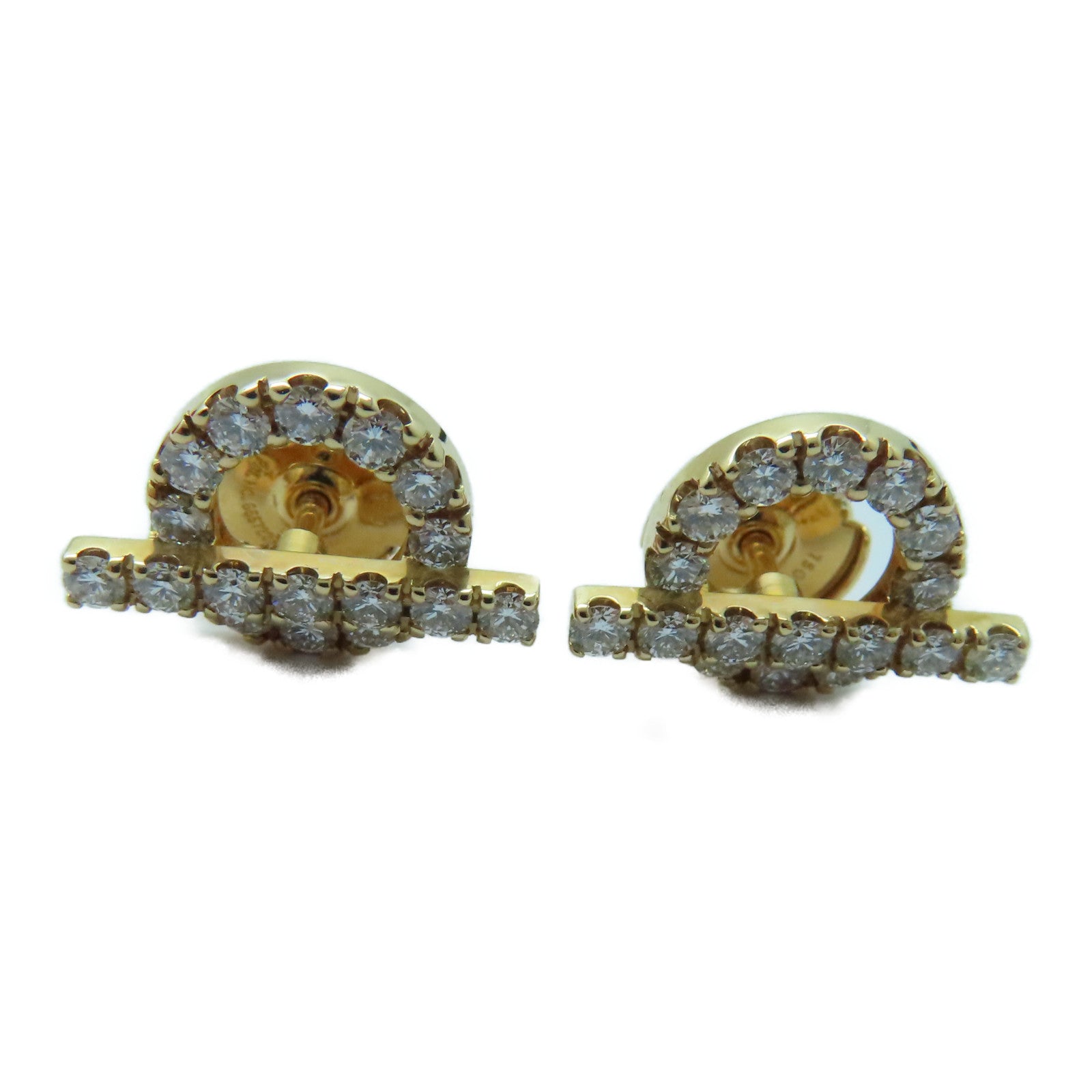 HERMES 18K玫瑰金Finesse Earrings 0.92ct钻石耳环
