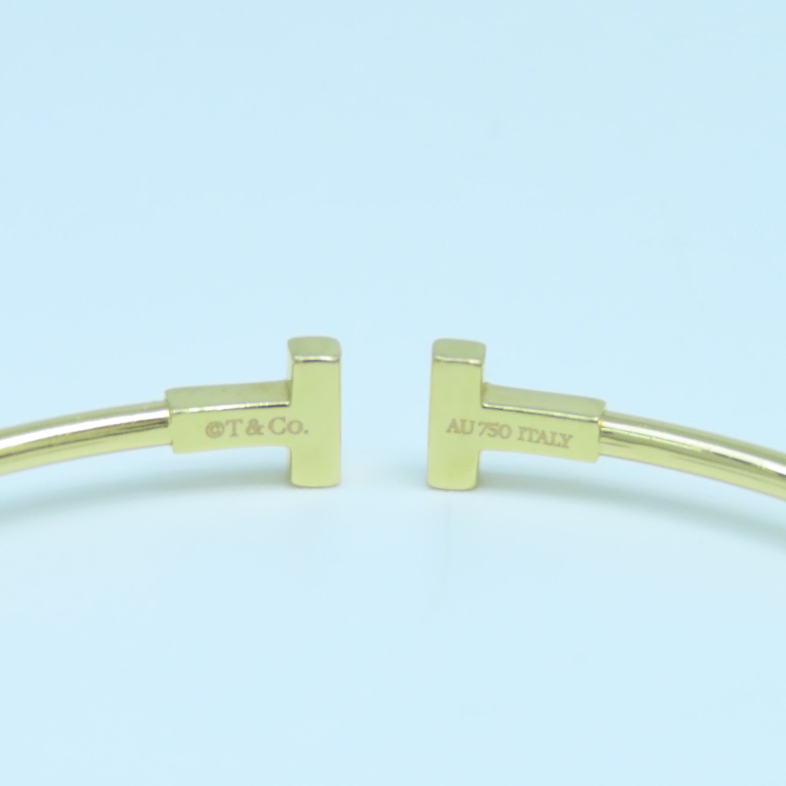 TIFFANY&amp;CO 18K Rose Gold T Wire Bracelet