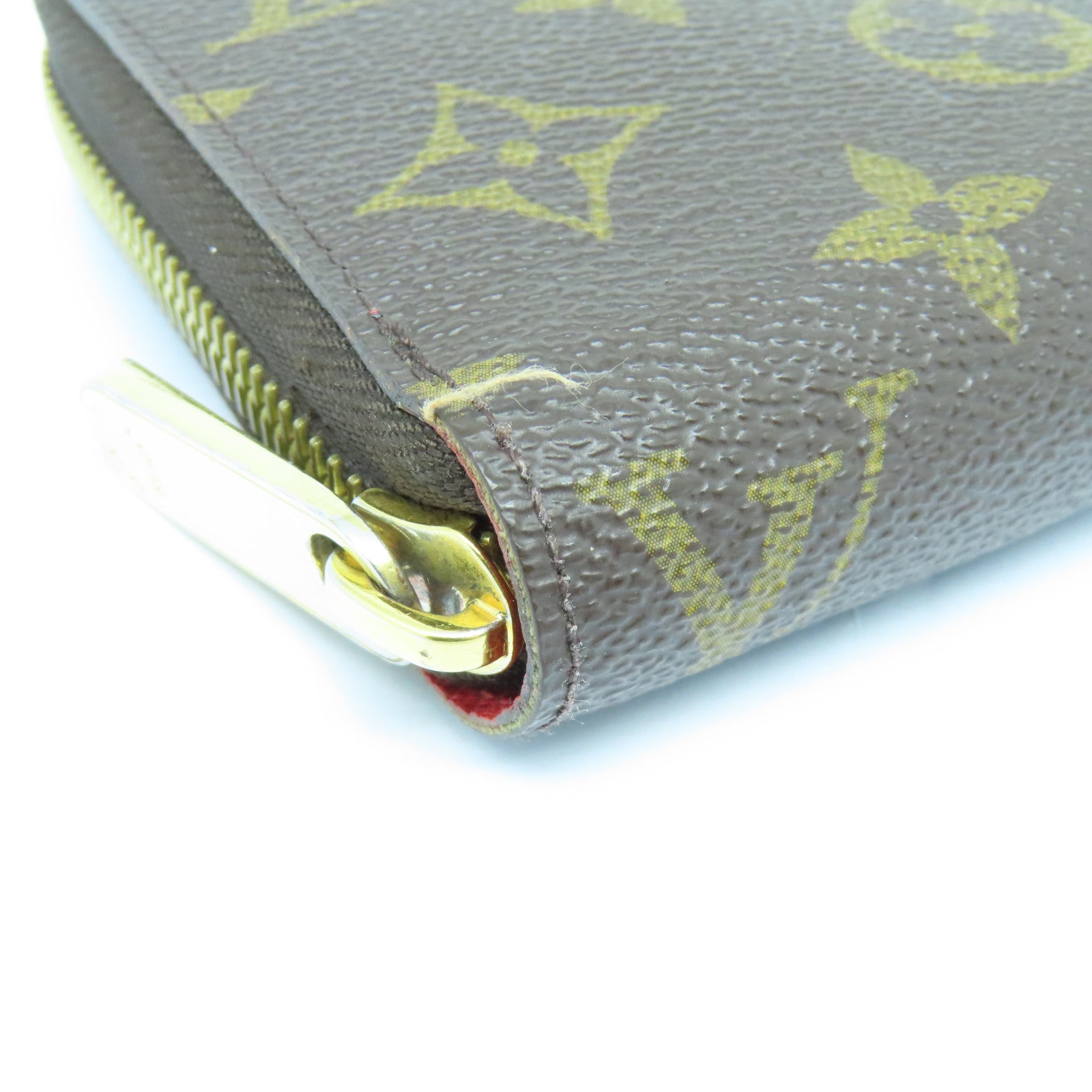 LOUIS VUITTON Monogram Zipped Long Wallet金扣长钱包啡色