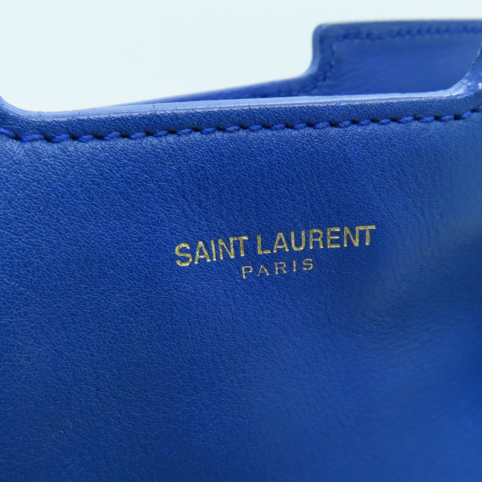 SAINT LAURENT 【激減優惠】牛皮皮革2 Way Shoulder Bag金扣手挽肩背兩用袋藍色