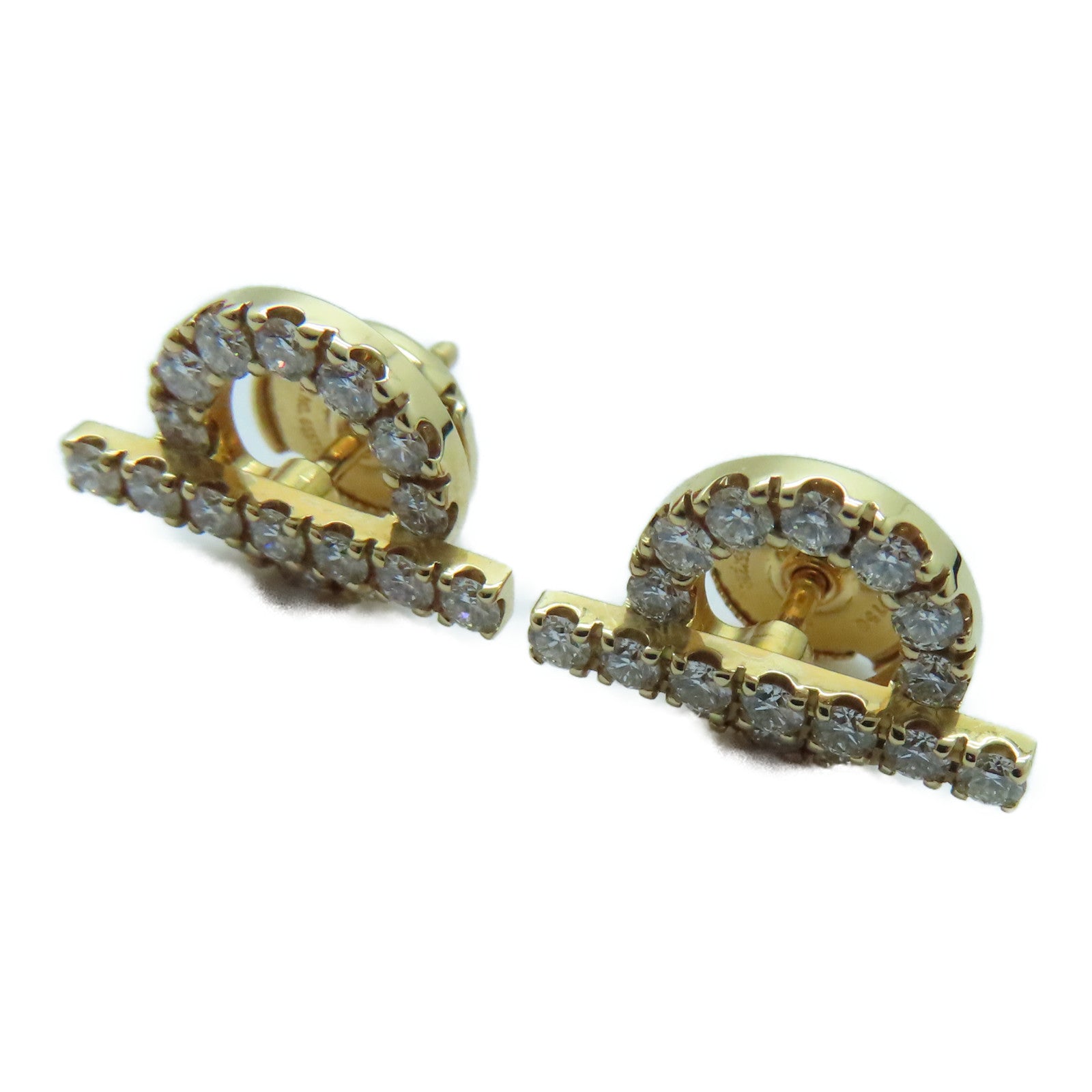 HERMES 18K玫瑰金Finesse Earrings 0.92ct钻石耳环