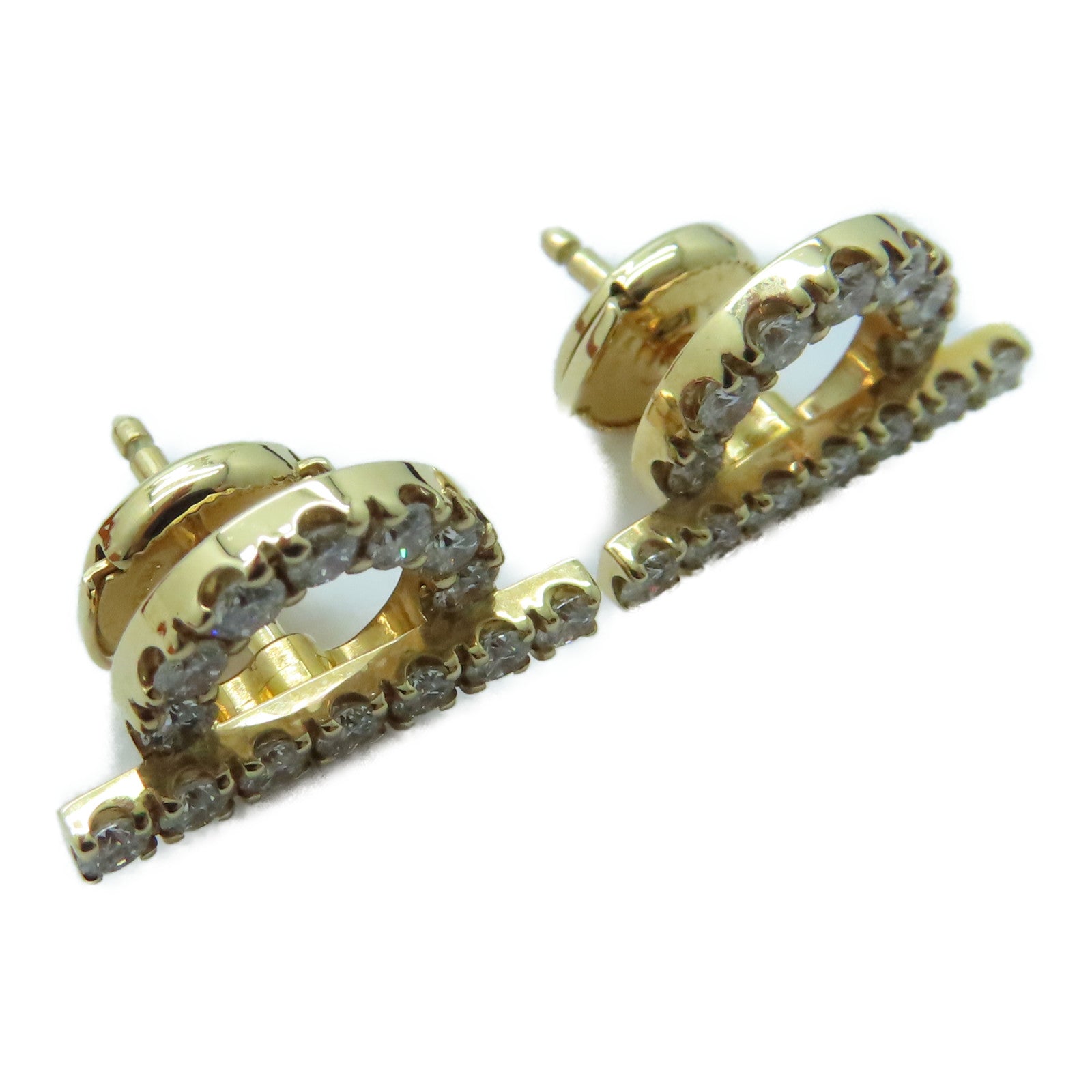 HERMES 18K玫瑰金Finesse Earrings 0.92ct钻石耳环