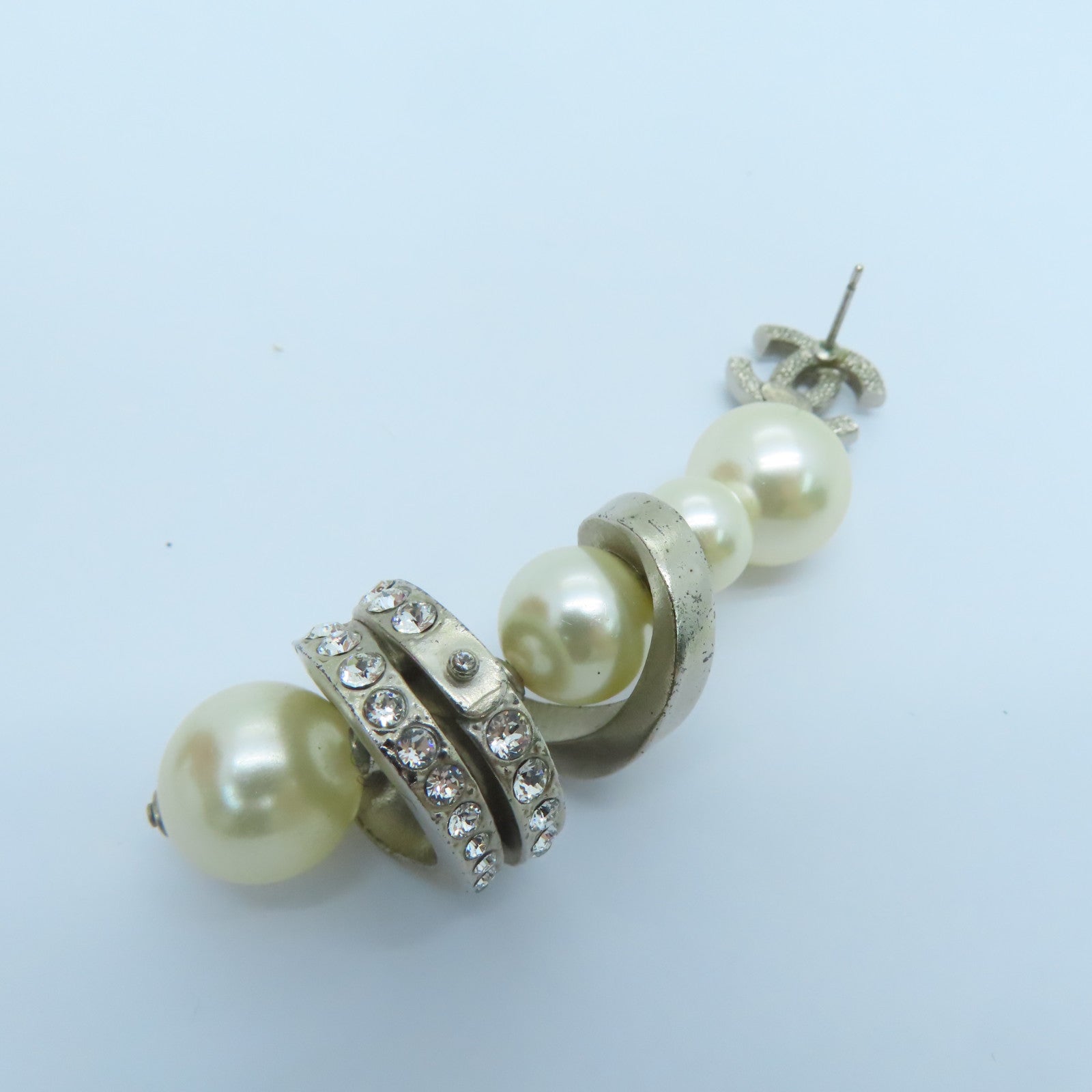 CHANEL PVC Earring耳环白色金色