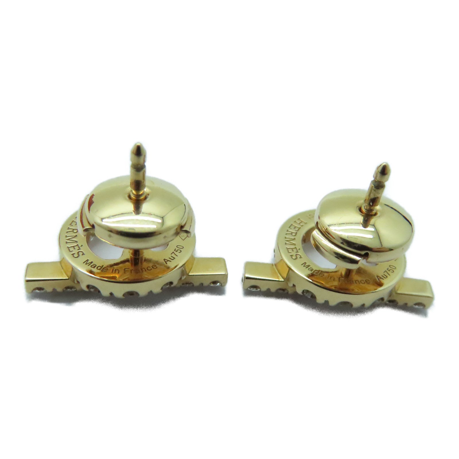 HERMES 18K玫瑰金Finesse Earrings 0.92ct钻石耳环
