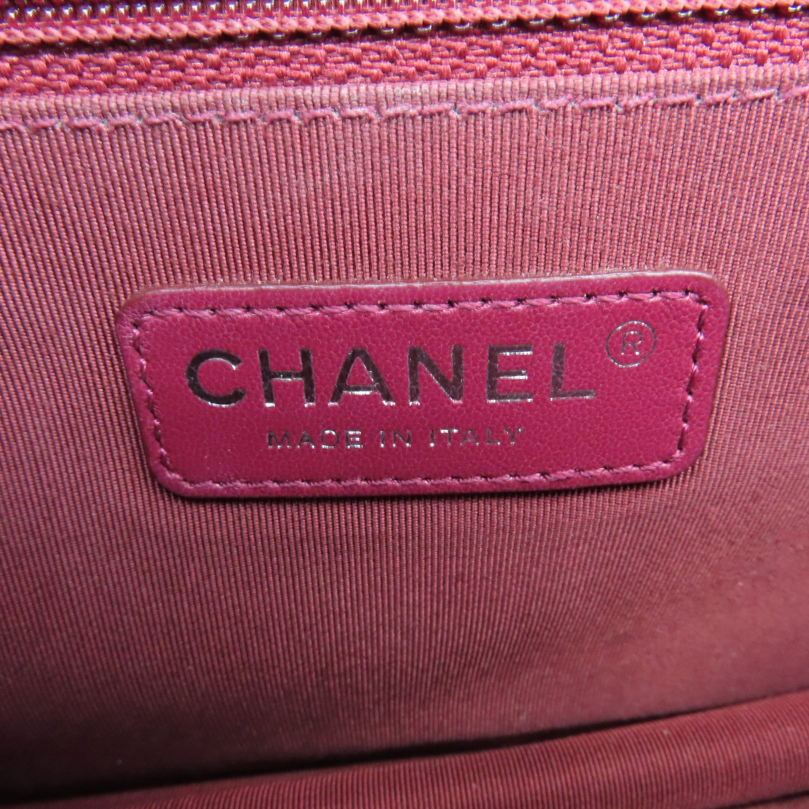 CHANEL 菱格牛皮皮革Chain Shoulder銀扣鏈帶肩背袋藍色