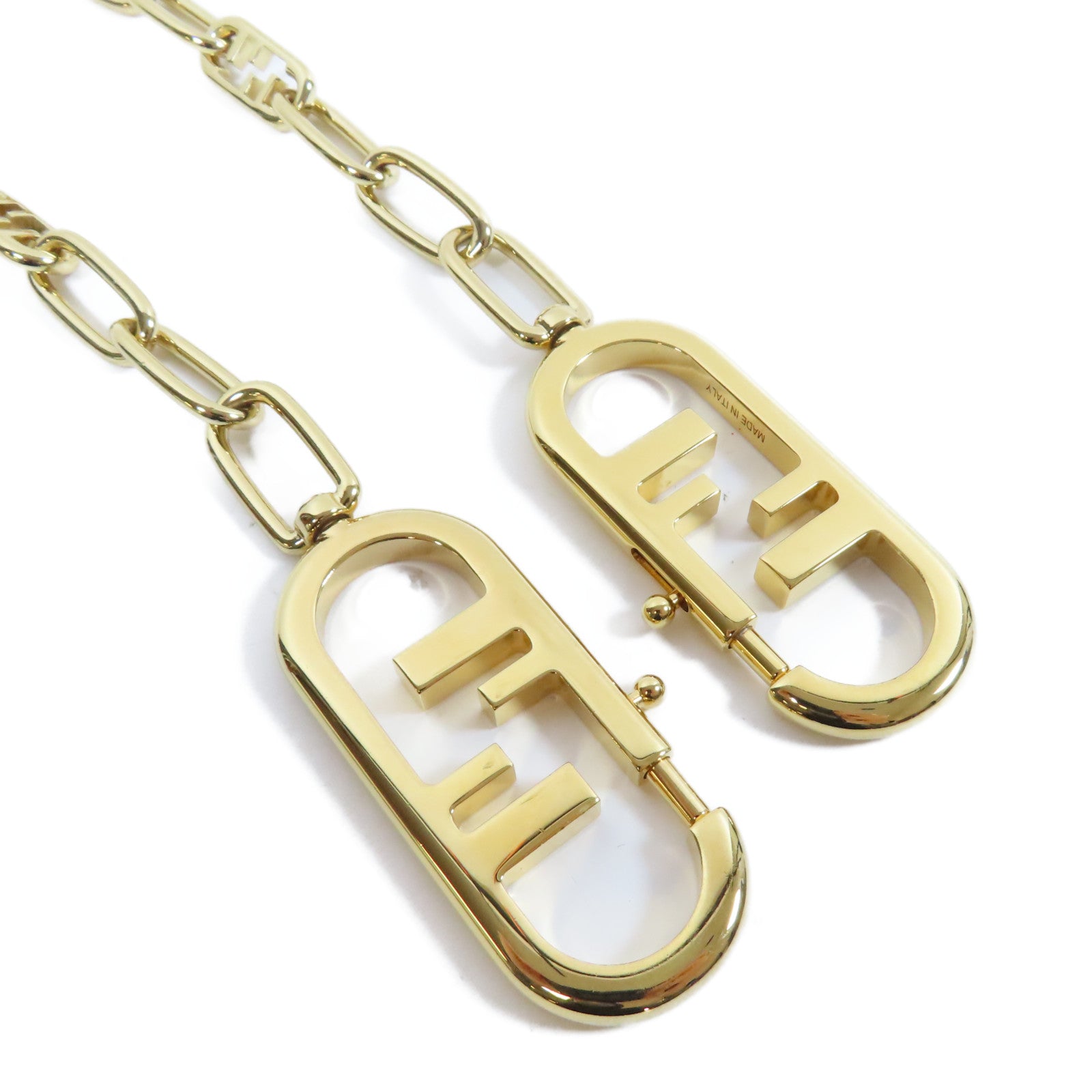 FENDI 金屬Shoulder Strap肩背帶金色