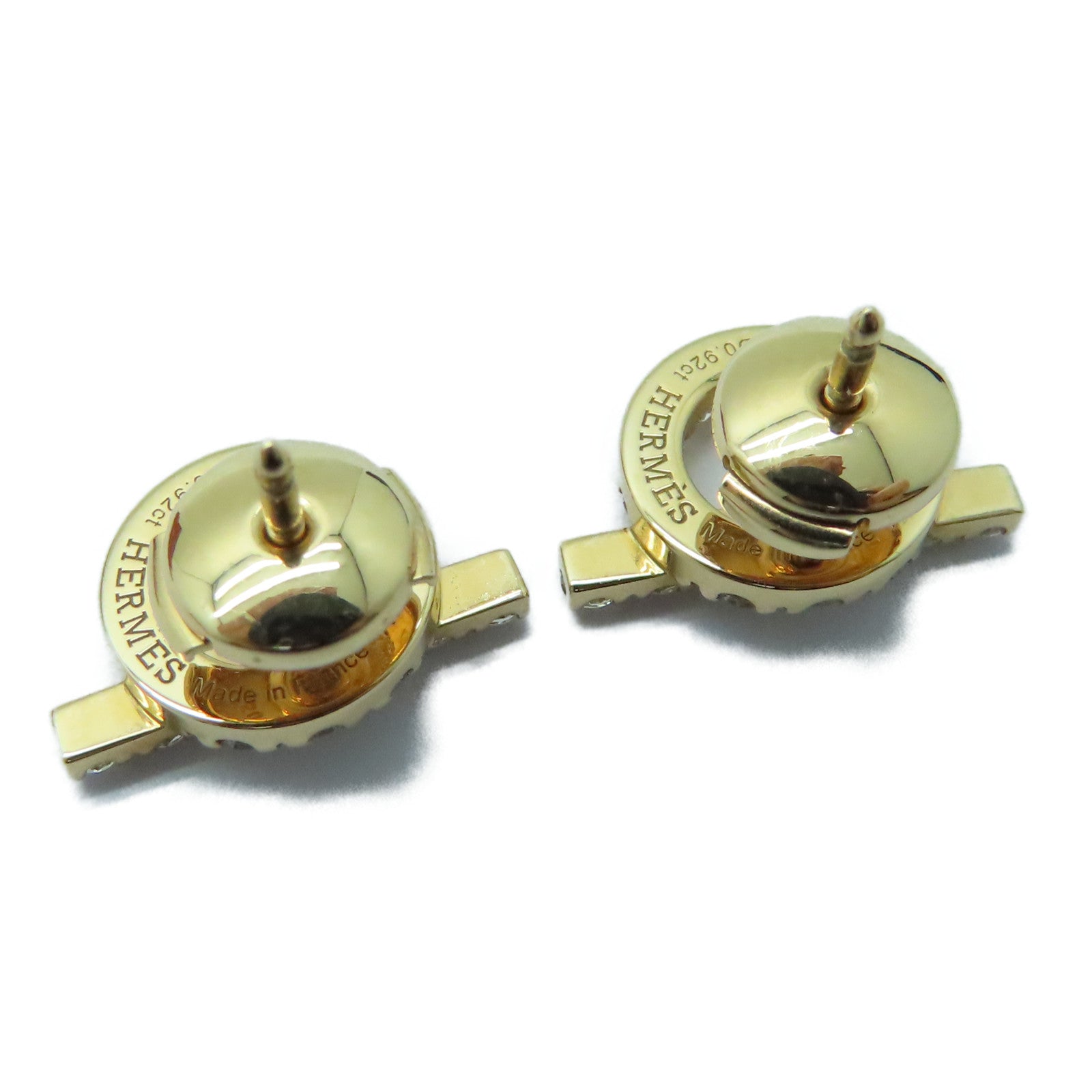 HERMES 18K玫瑰金Finesse Earrings 0.92ct钻石耳环