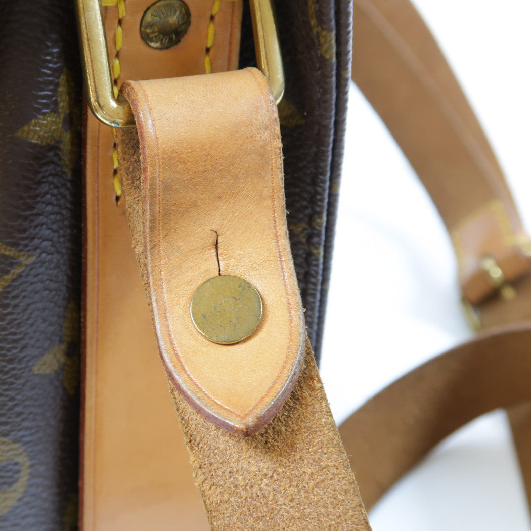 LOUIS VUITTON Monogram Cartouchiere金扣肩背袋啡色