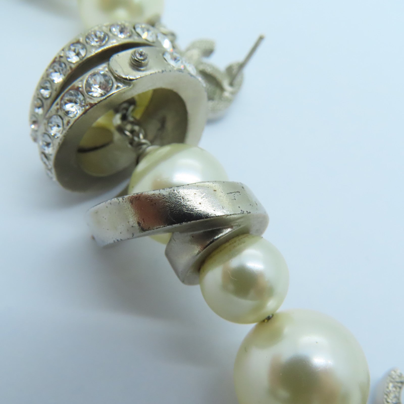 CHANEL PVC Earring耳环白色金色