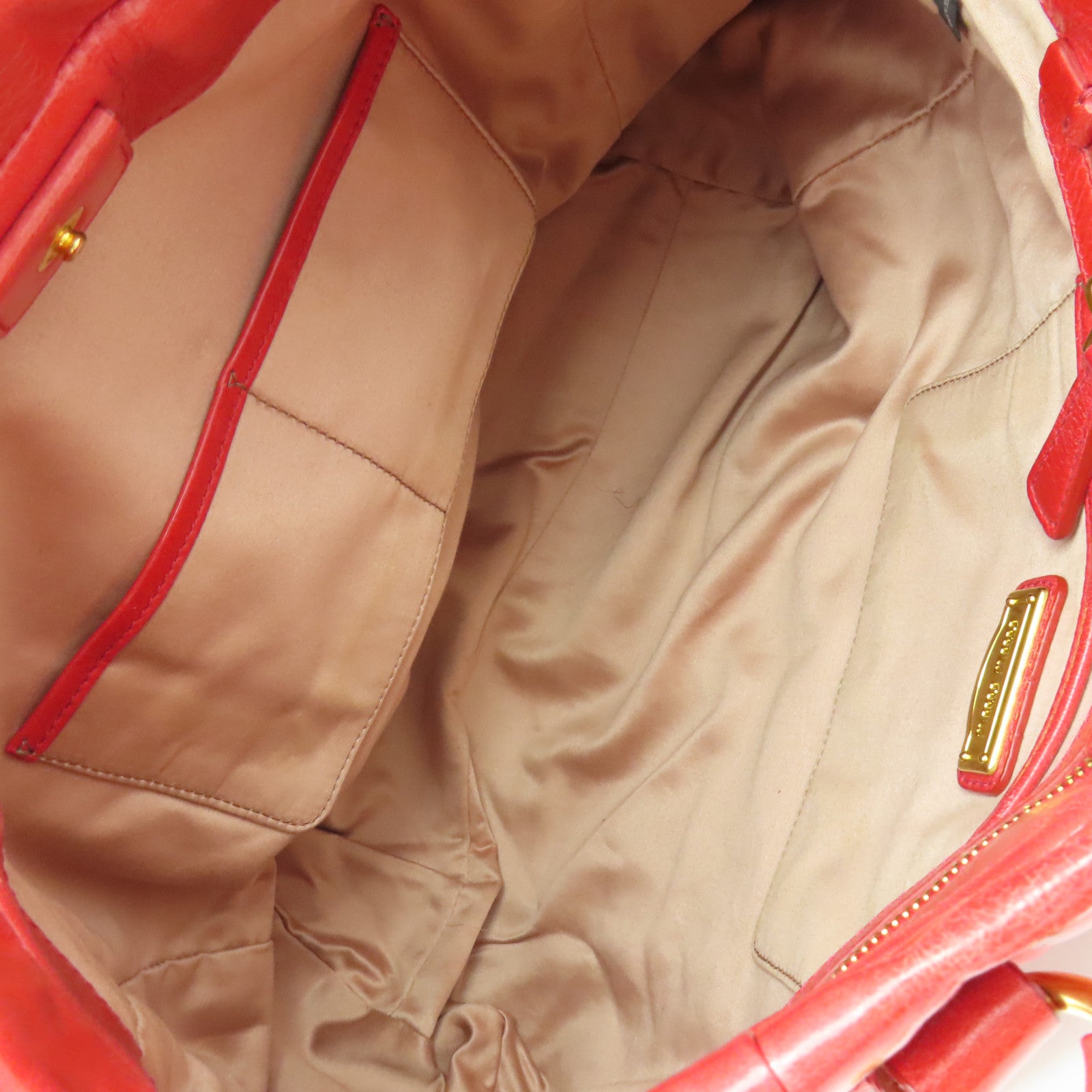 Miu Miu 牛皮皮革2 Way Shoulder Bag金扣手挽肩背兩用袋紅色