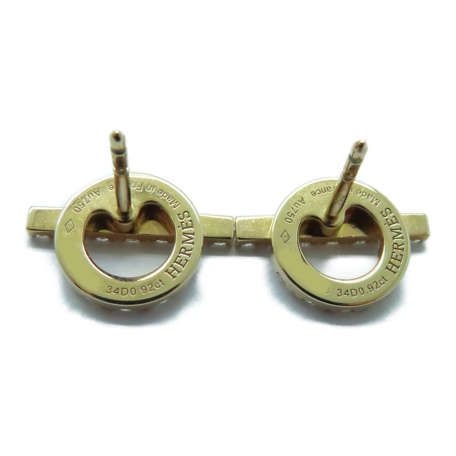 HERMES 18K玫瑰金Finesse Earrings 0.92ct钻石耳环