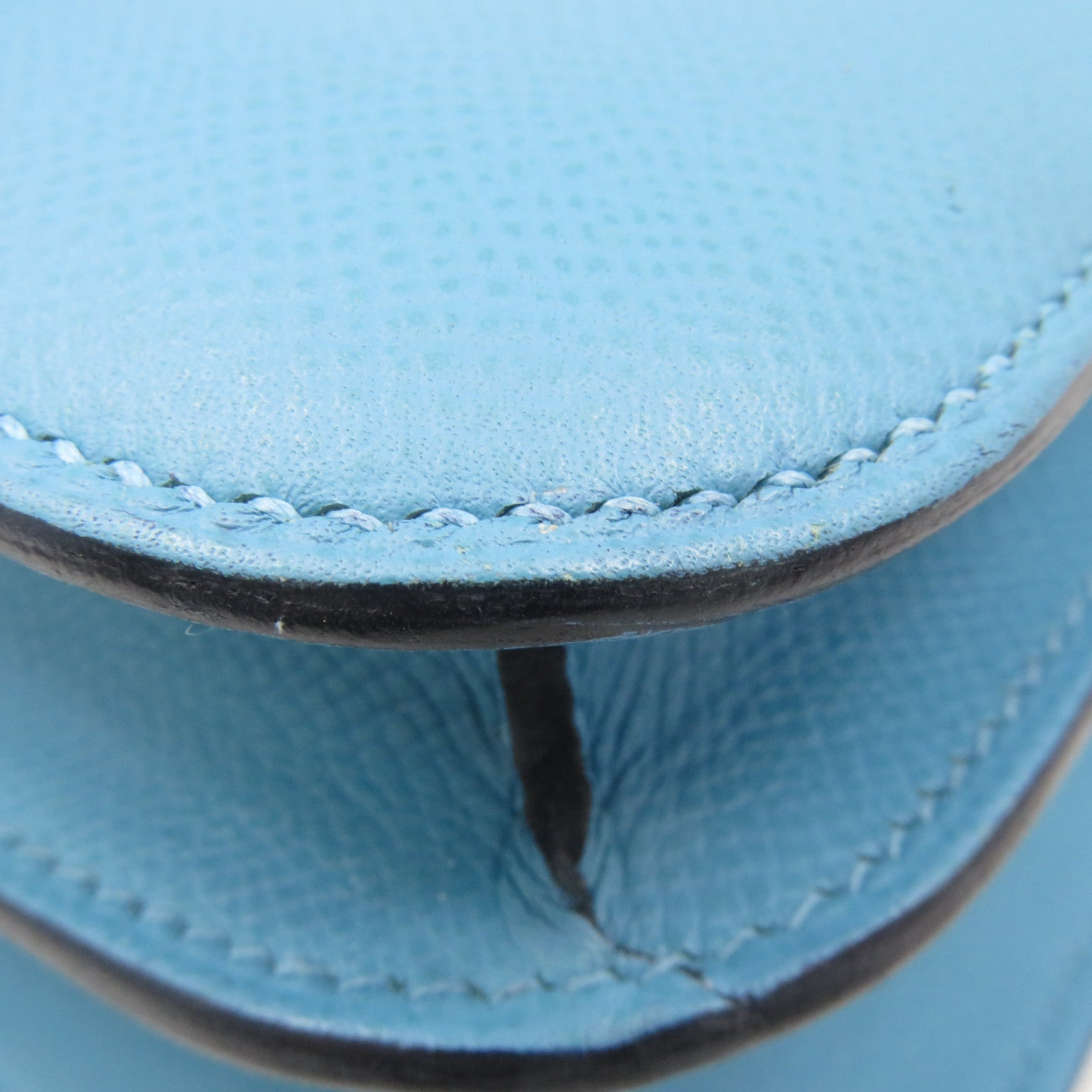 HERMES Epsom皮革Constance 24 Shoulder Bag银扣肩背袋Bleu De Nord蓝色
