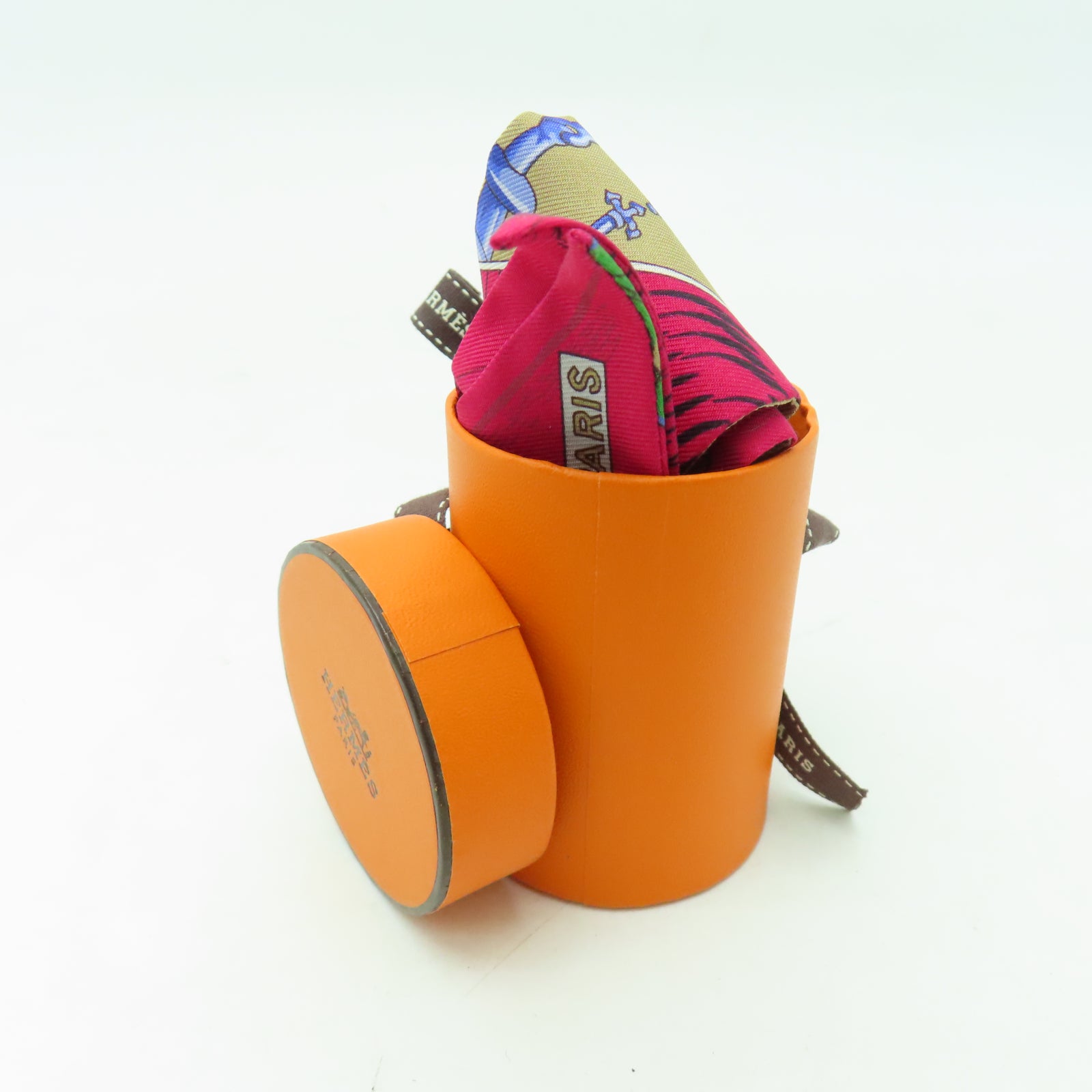 HERMES 絲質Twilly絲巾紅色